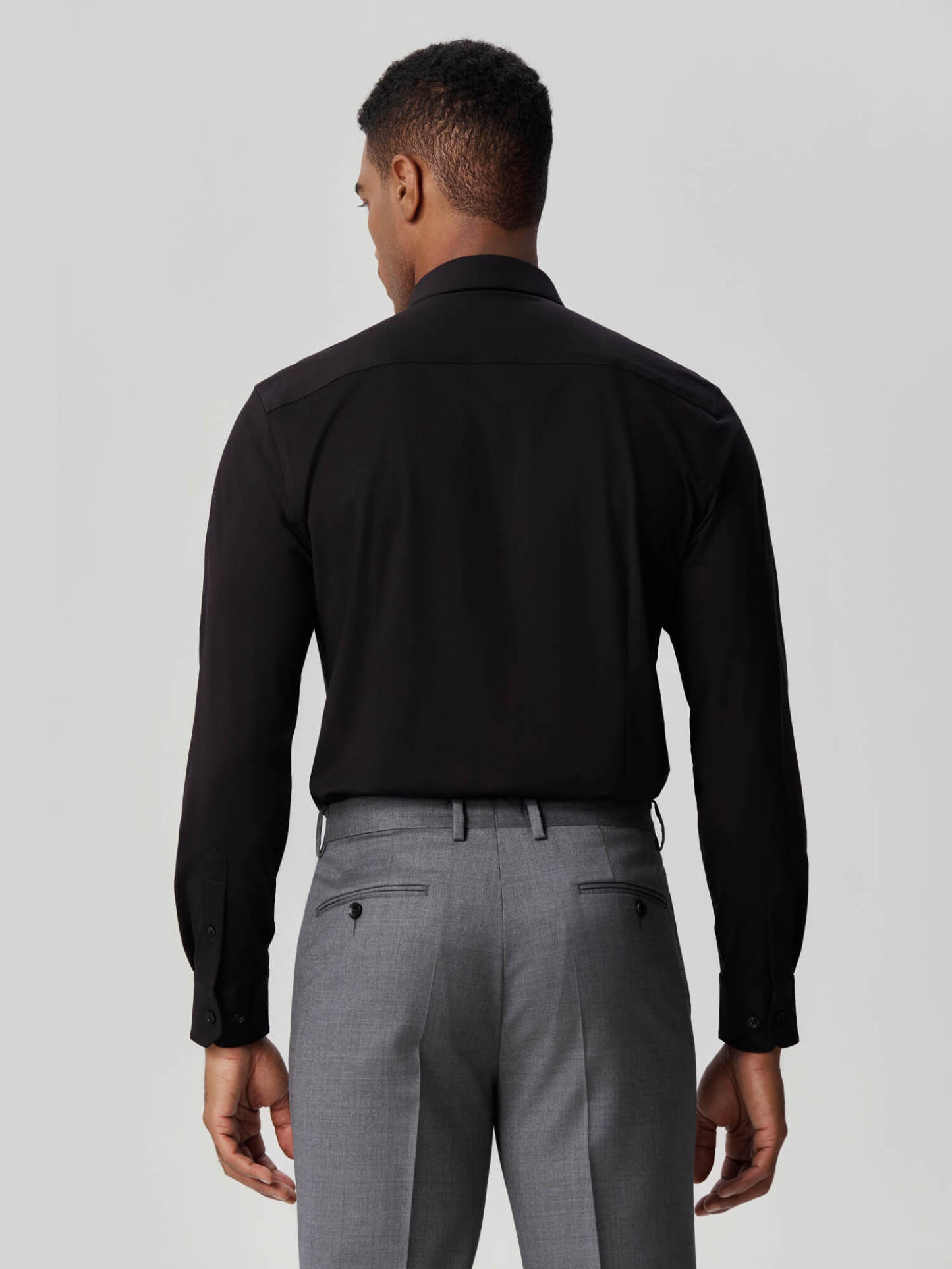 Non-Iron Stretch Black Shirt