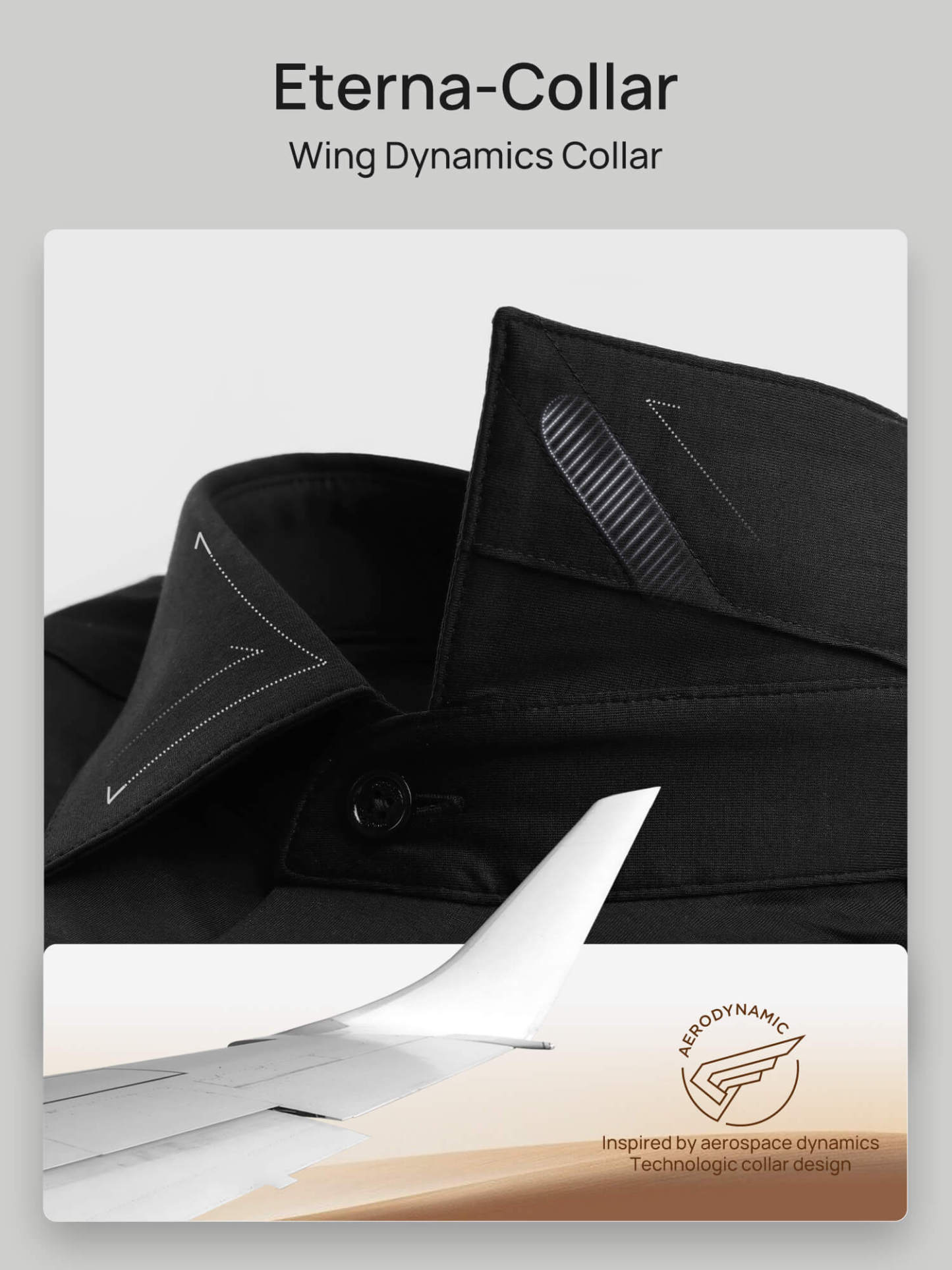 Non-Iron Stretch Black Shirt