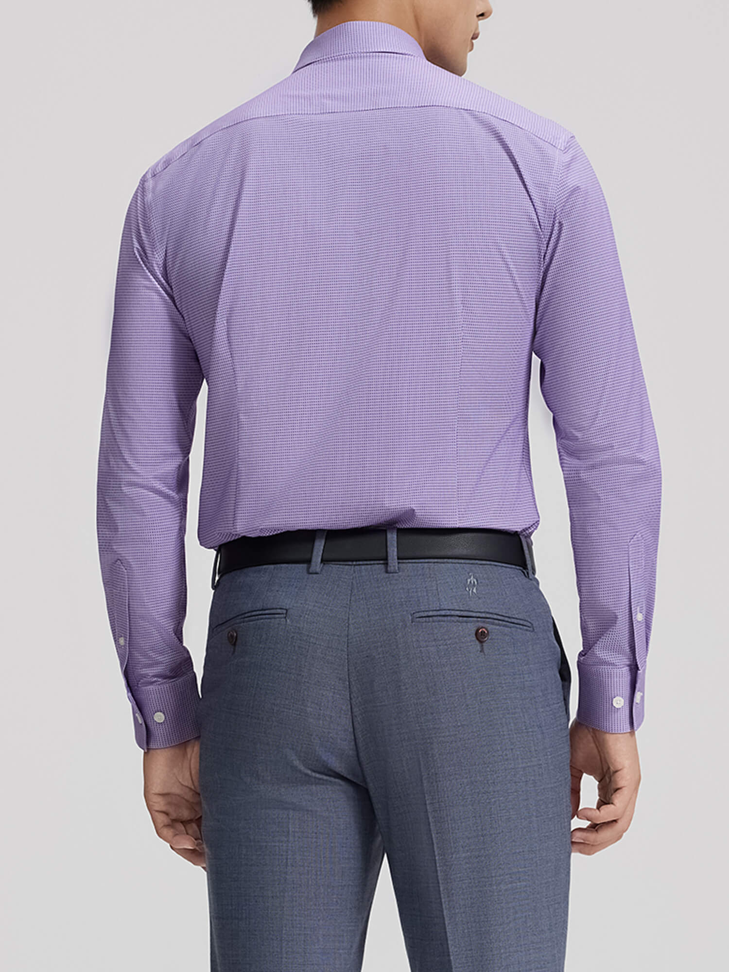 Purple Plaid Stretch Shirt-OWN DREAM Shirts