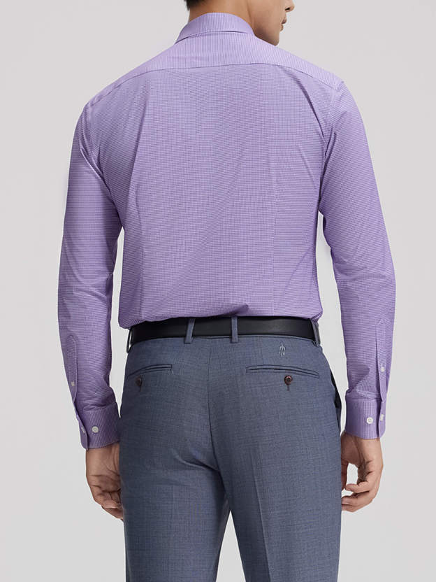 Purple Plaid Stretch Shirt-OWN DREAM Shirts