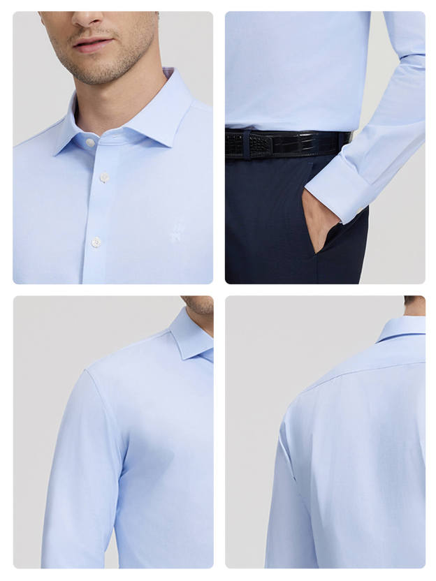 Non-Iron Sky Blue Stretch Shirt-OWN DREAM Shirts