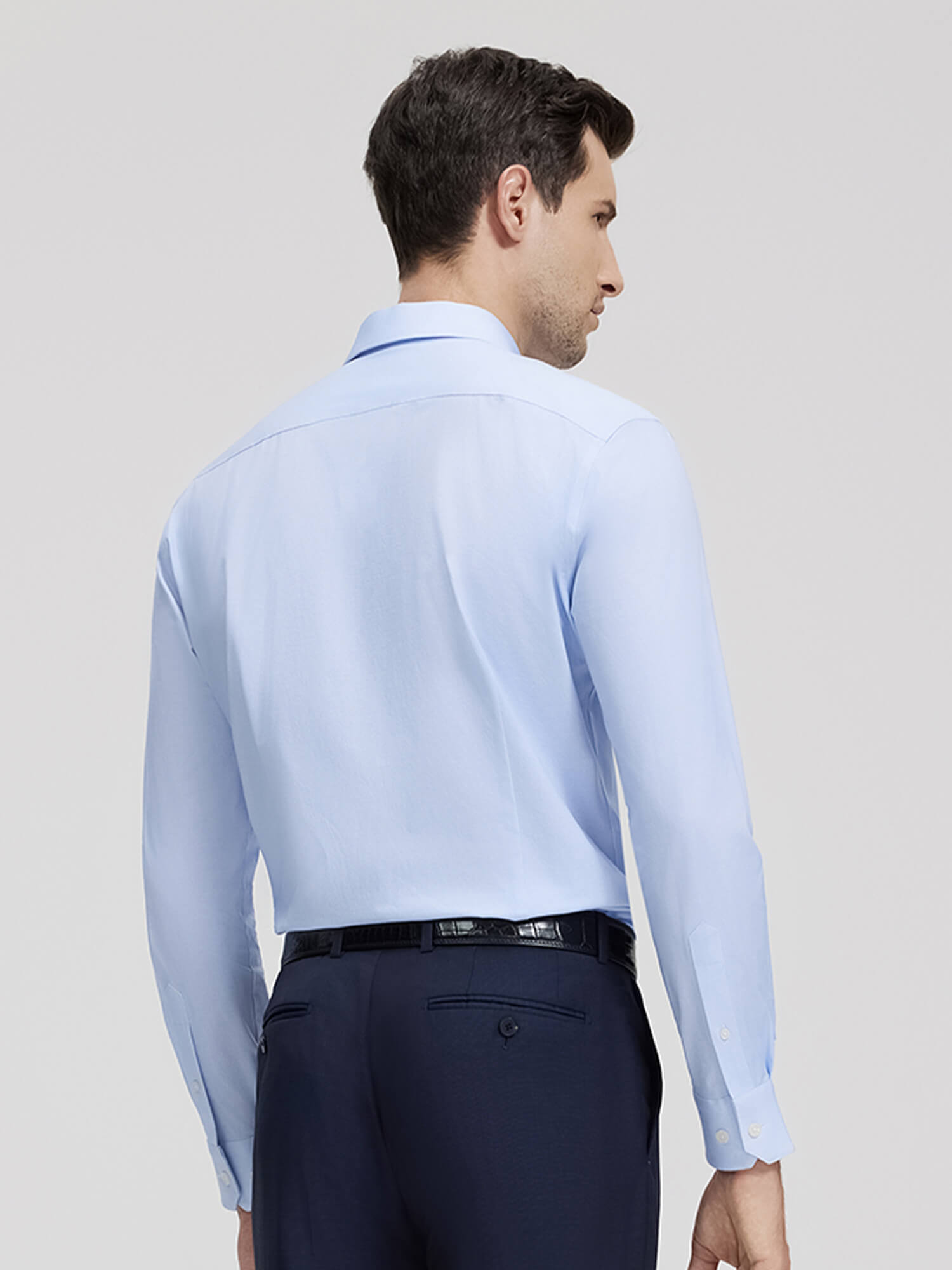 Non-Iron Sky Blue Stretch Shirt-OWN DREAM Shirts