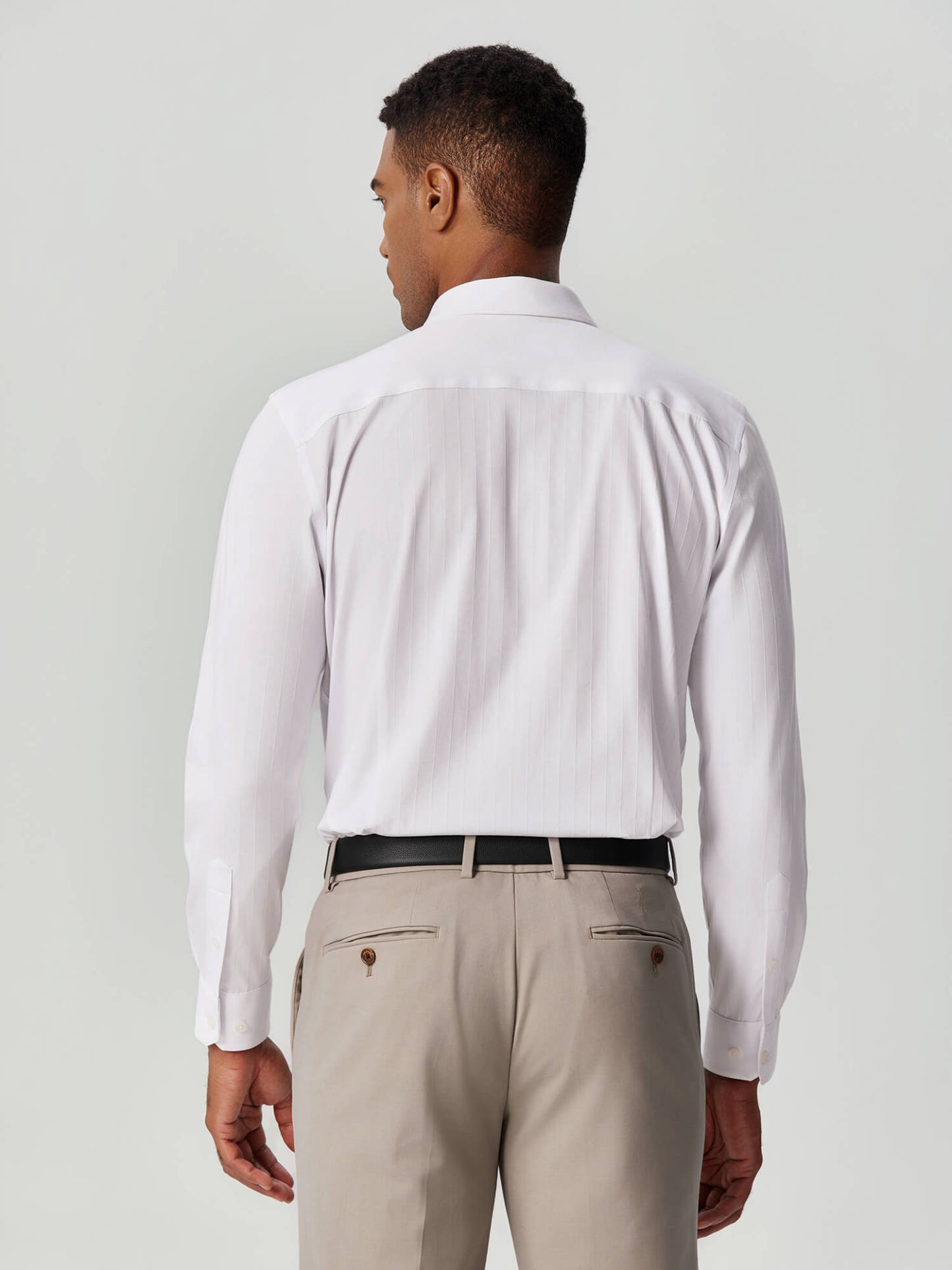 Ivory Pinstripe Stretch Shirt