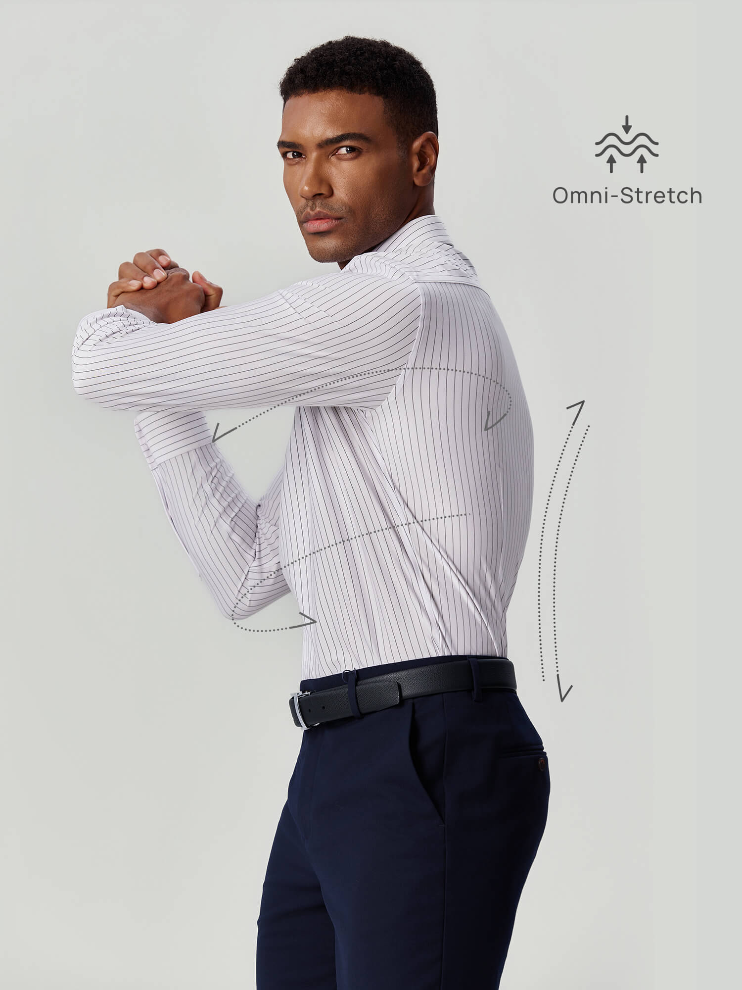 White Striped Stretch Shirt