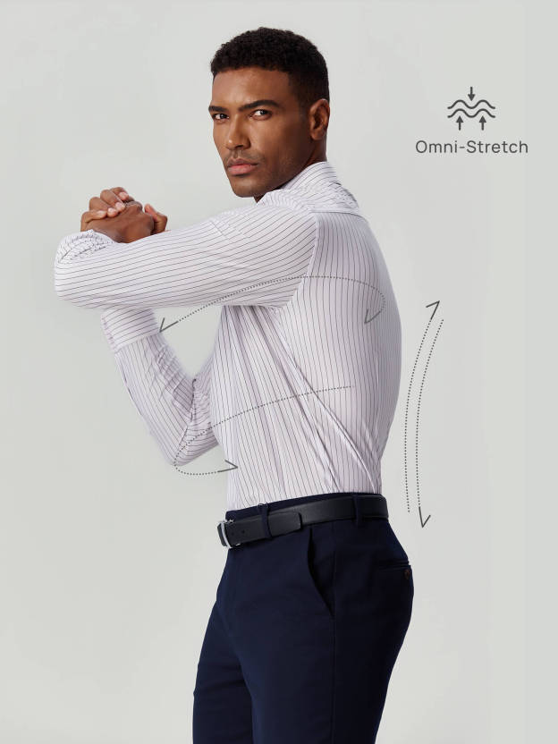 White Striped Stretch Shirt