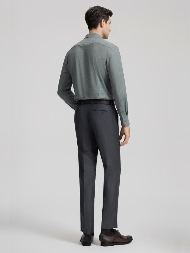 Silver Grey Cashmere Stretch Shirt-OWN DREAM Shirts