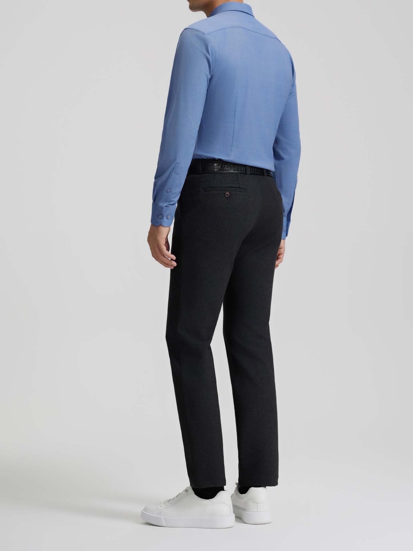 Moon Blue Cashmere Stretch Shirt-OWN DREAM Shirts