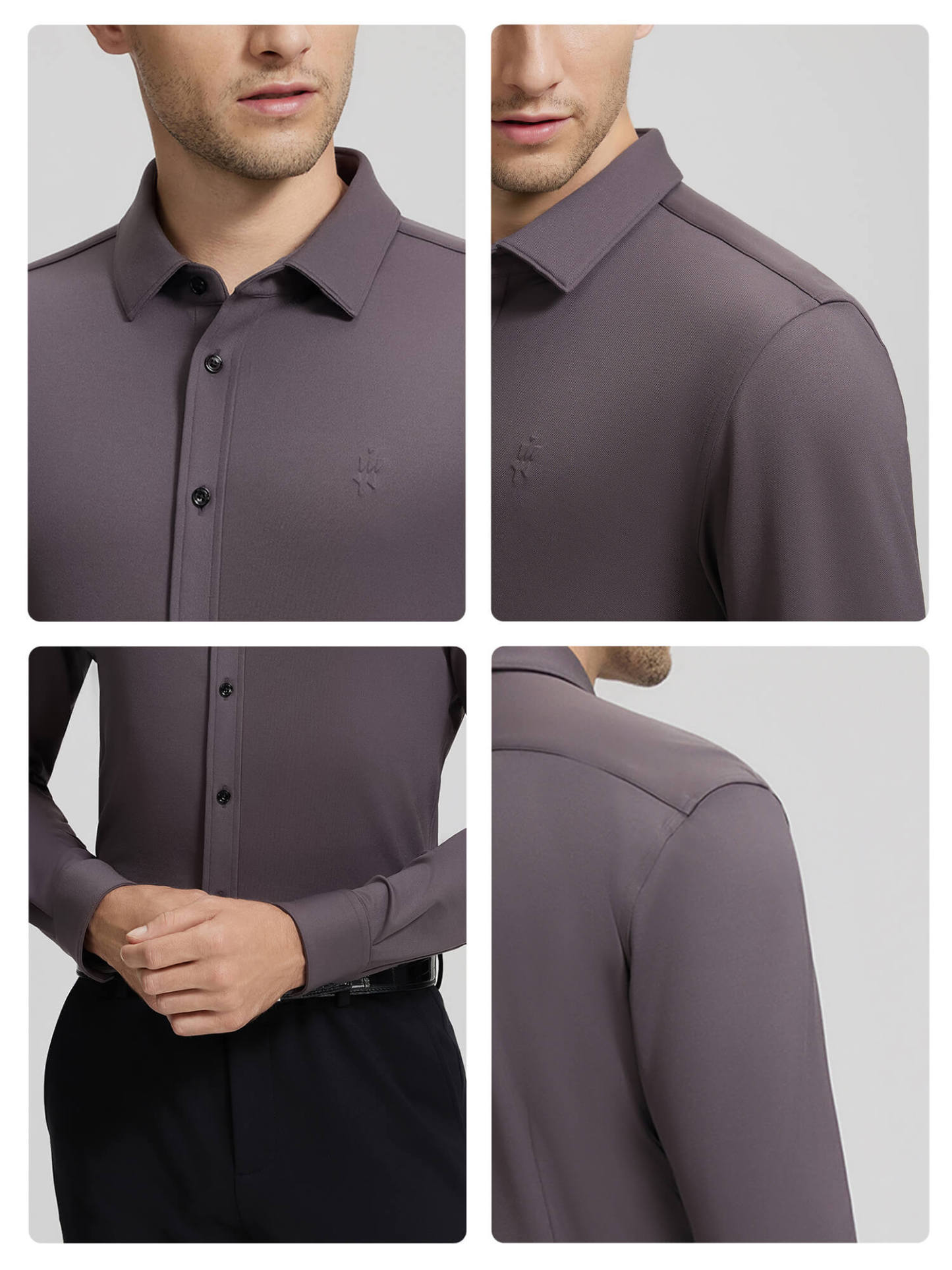 Rustic Brown Cashmere Stretch Shirt-OWN DREAM Shirts
