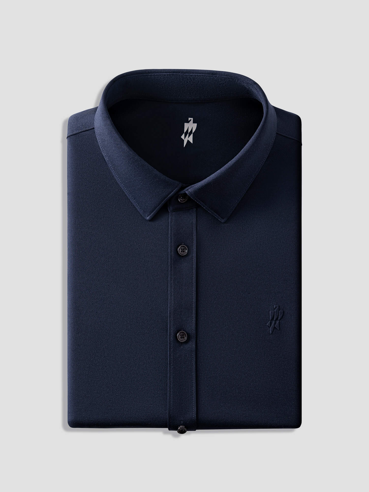 Dark Blue Cashmere Stretch Shirt-OWN DREAM Shirts