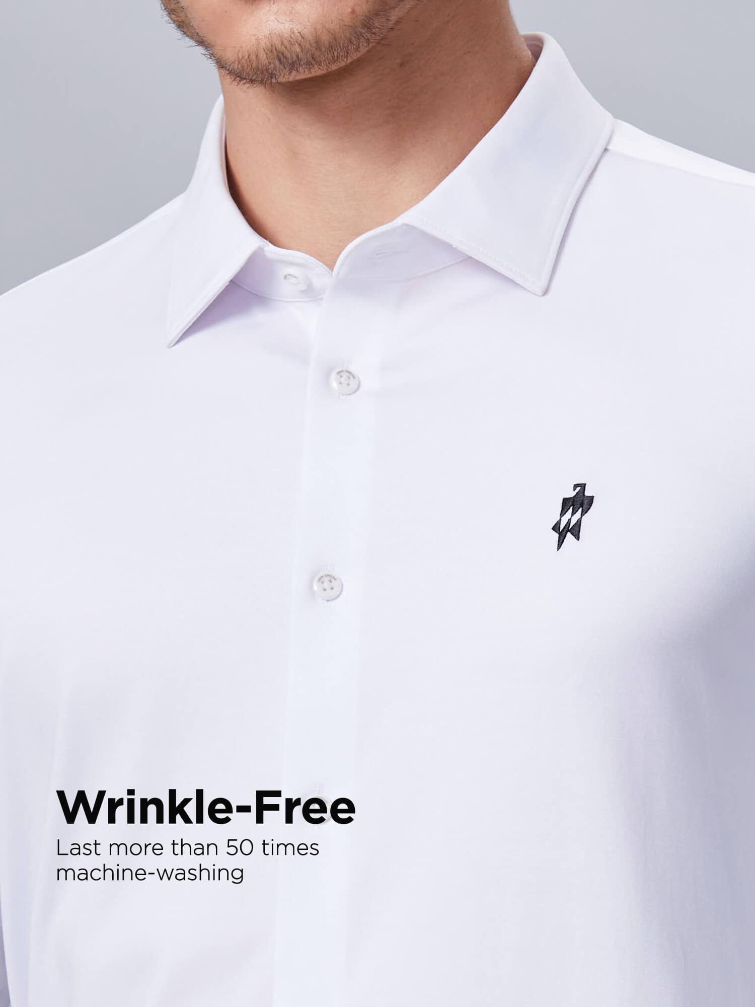 S50 Alpine Snow White Silk Stretch Shirt-Own Dream Shirts-Dress Shirts for Men