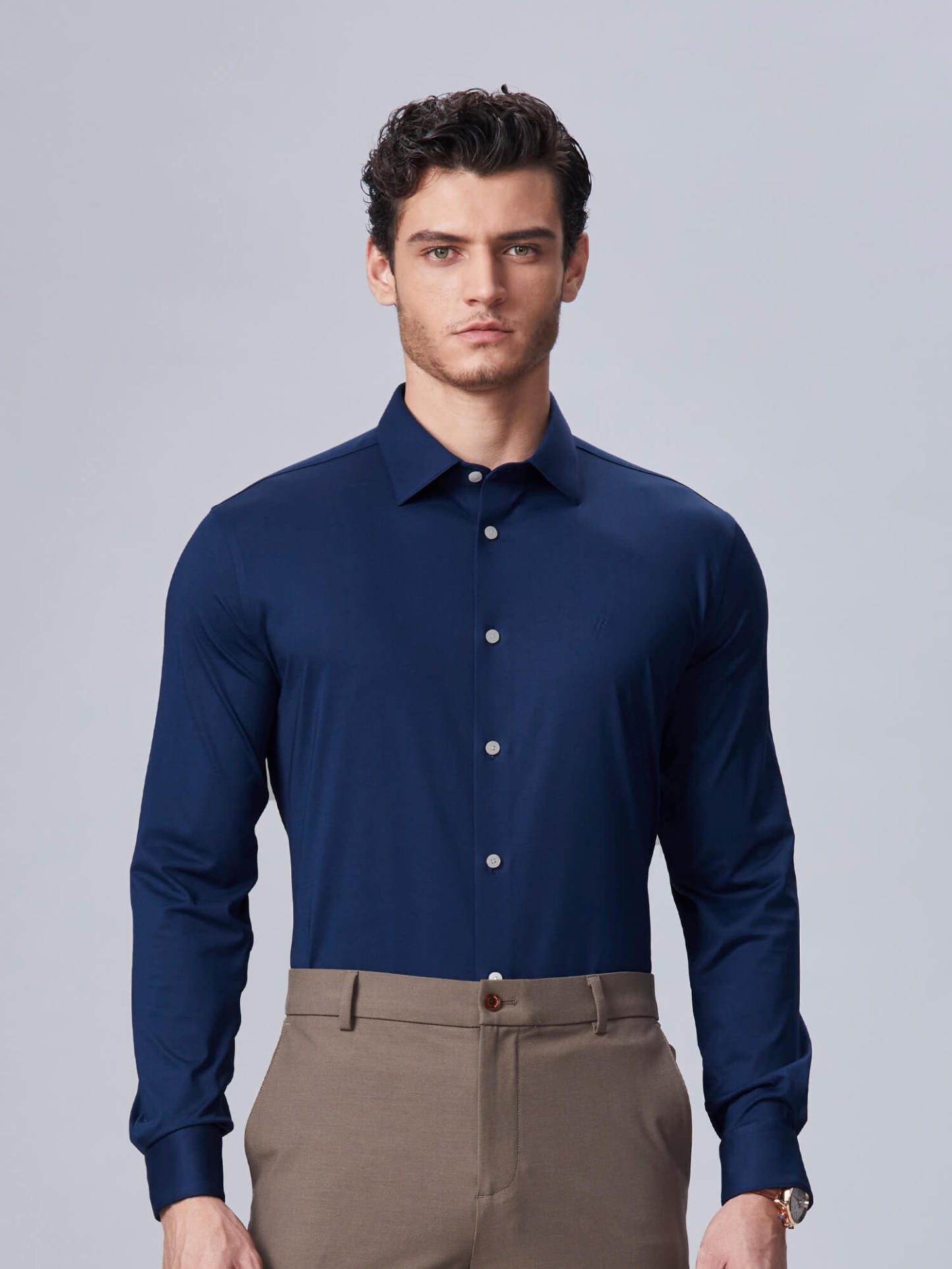 S50 Dusk Brocade Blue High-Stretch Shirt