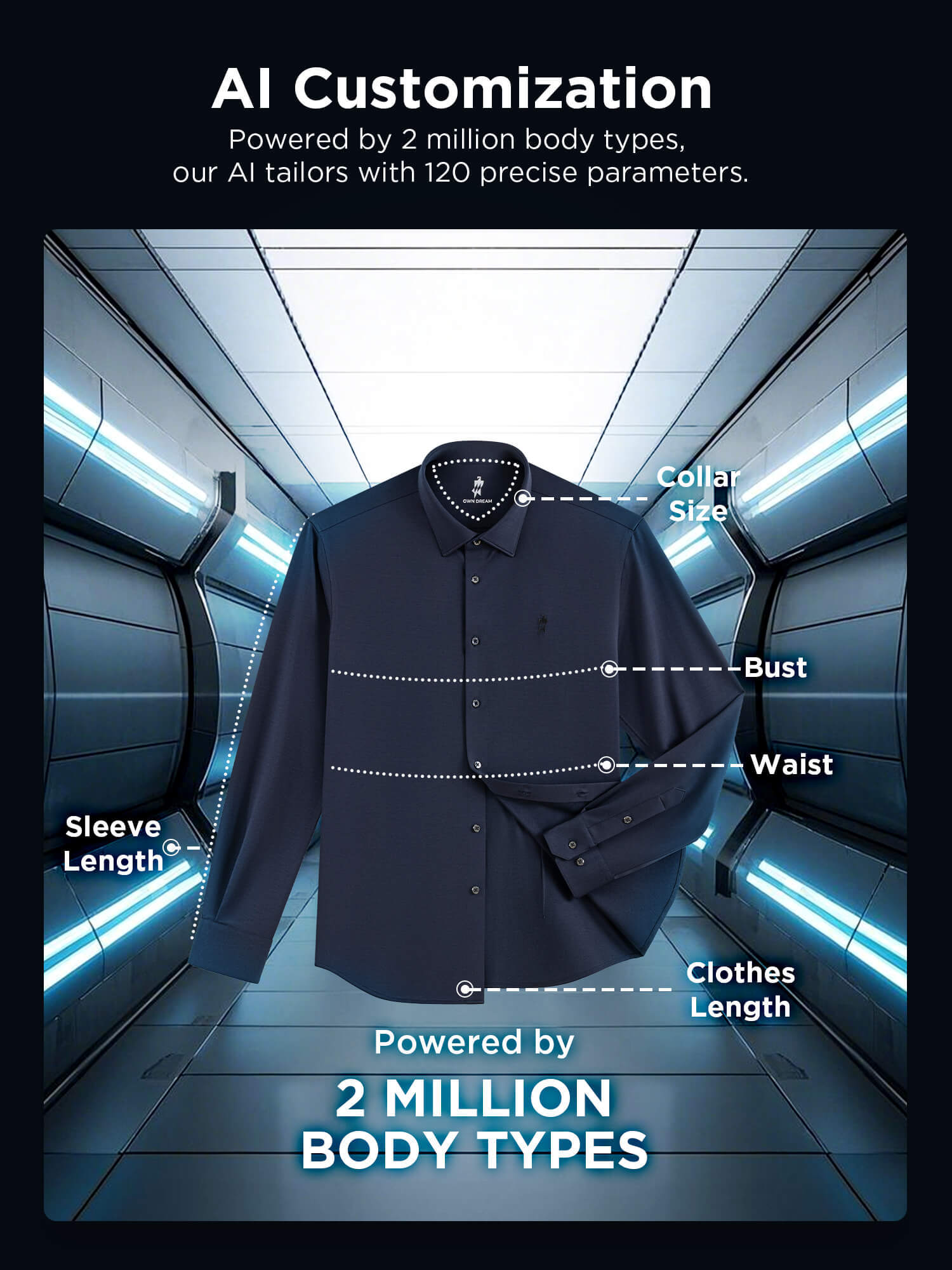 S50 Glazed Sapphire High-Stretch Shirt