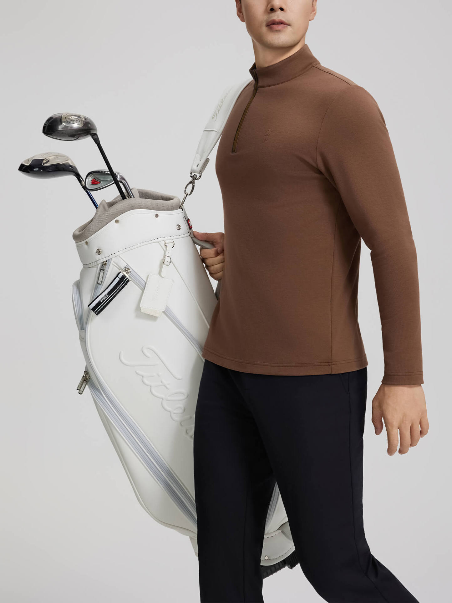 Desert Brown Stand-up Neck Warm Soft Shirt-OWN DREAM Shirts
