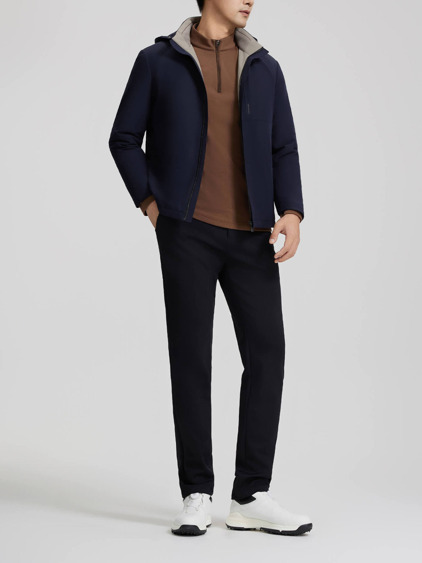 Desert Brown Stand-up Neck Warm Soft Shirt-OWN DREAM Shirts