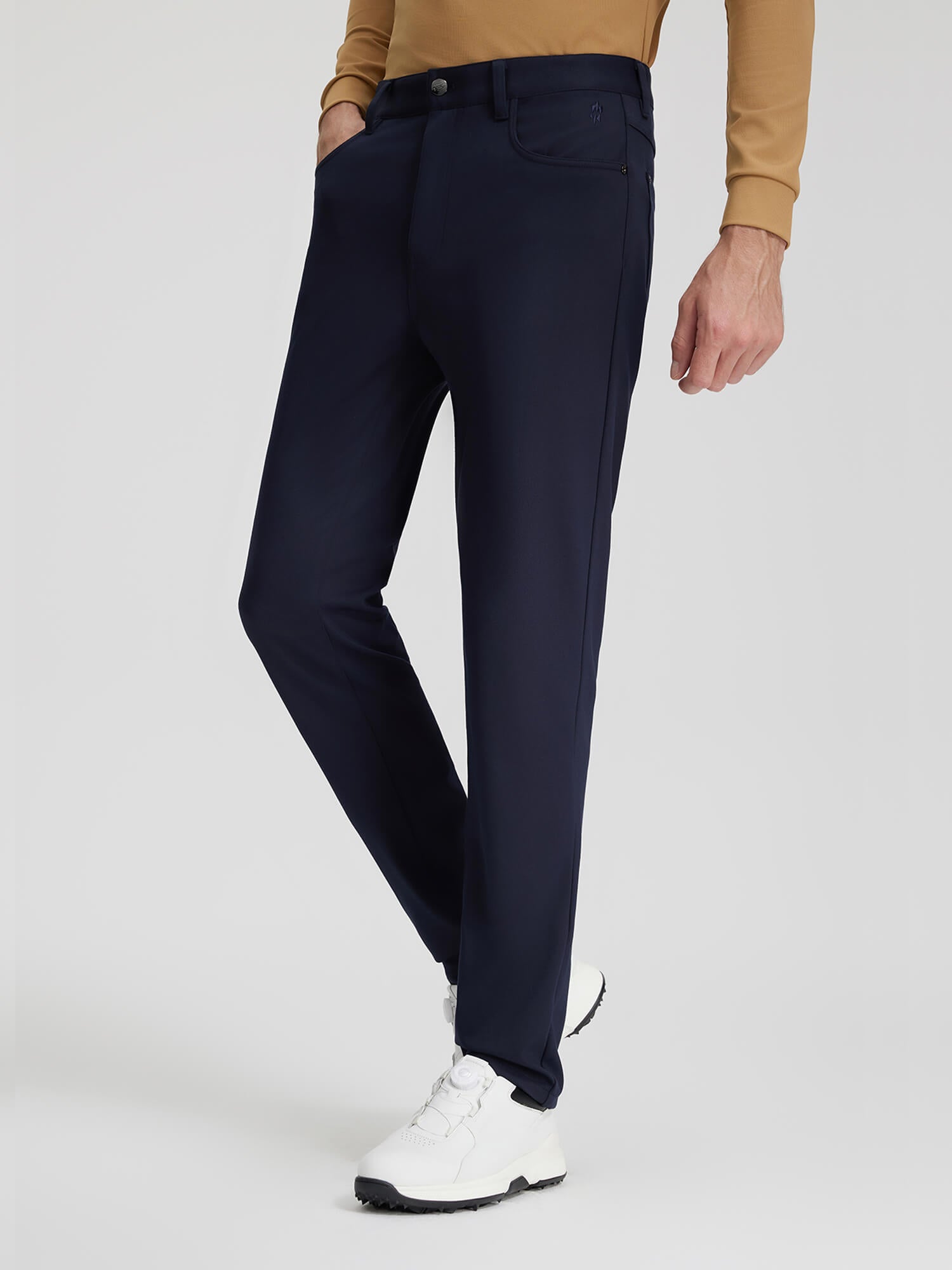 Navy 5-Pocket Stretch Casual Pants-OWN DREAM Shirts