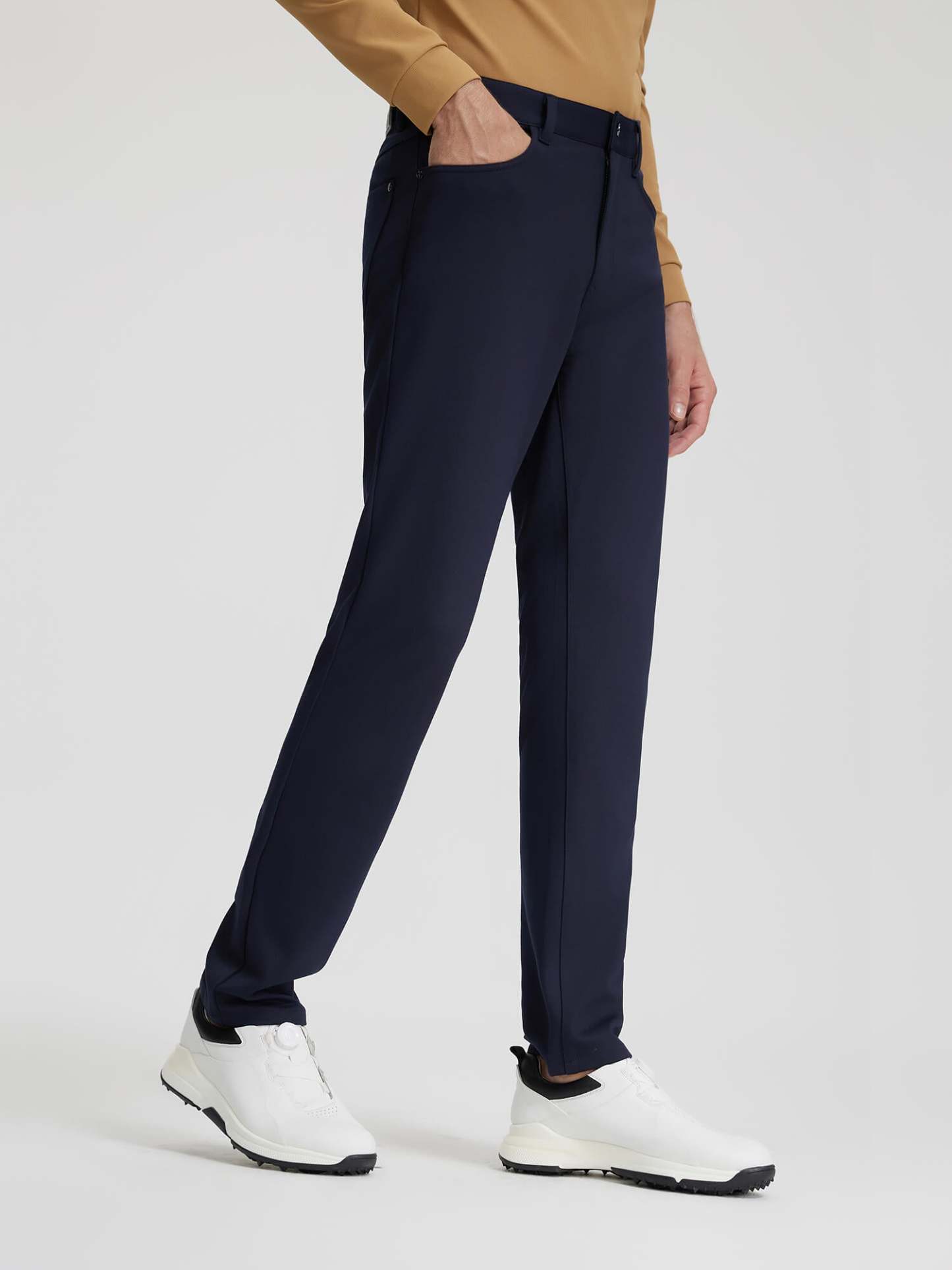 Navy 5-Pocket Stretch Casual Pants-OWN DREAM Shirts
