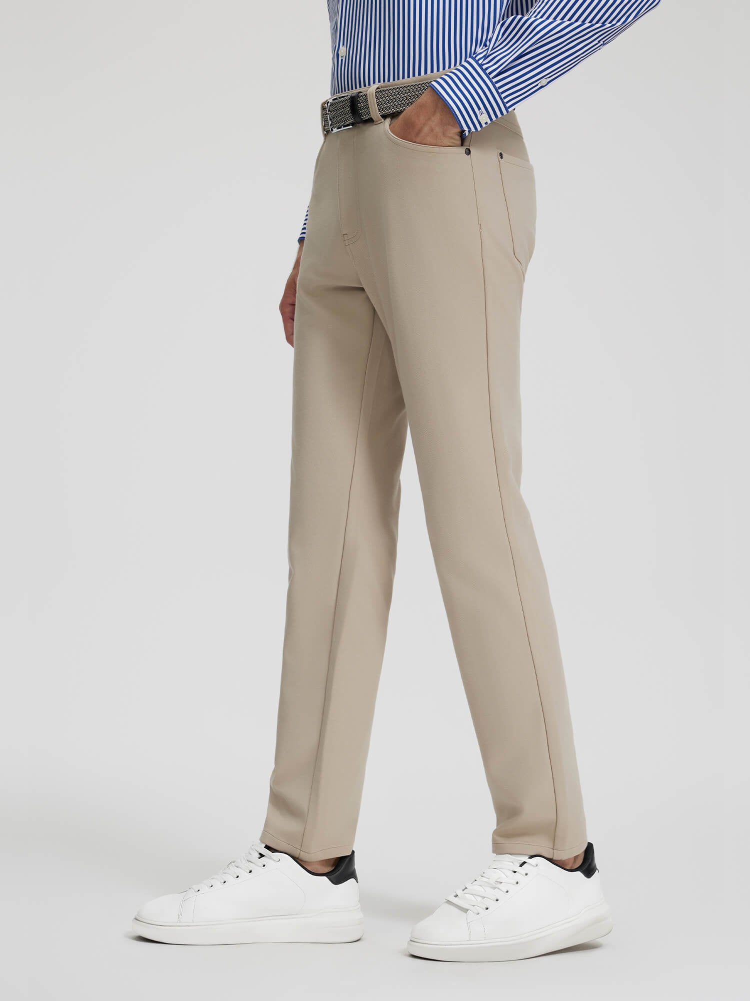 Desert Khaki Stretch Casual Pants-Own Dream Shirts-Dress Shirts for Men