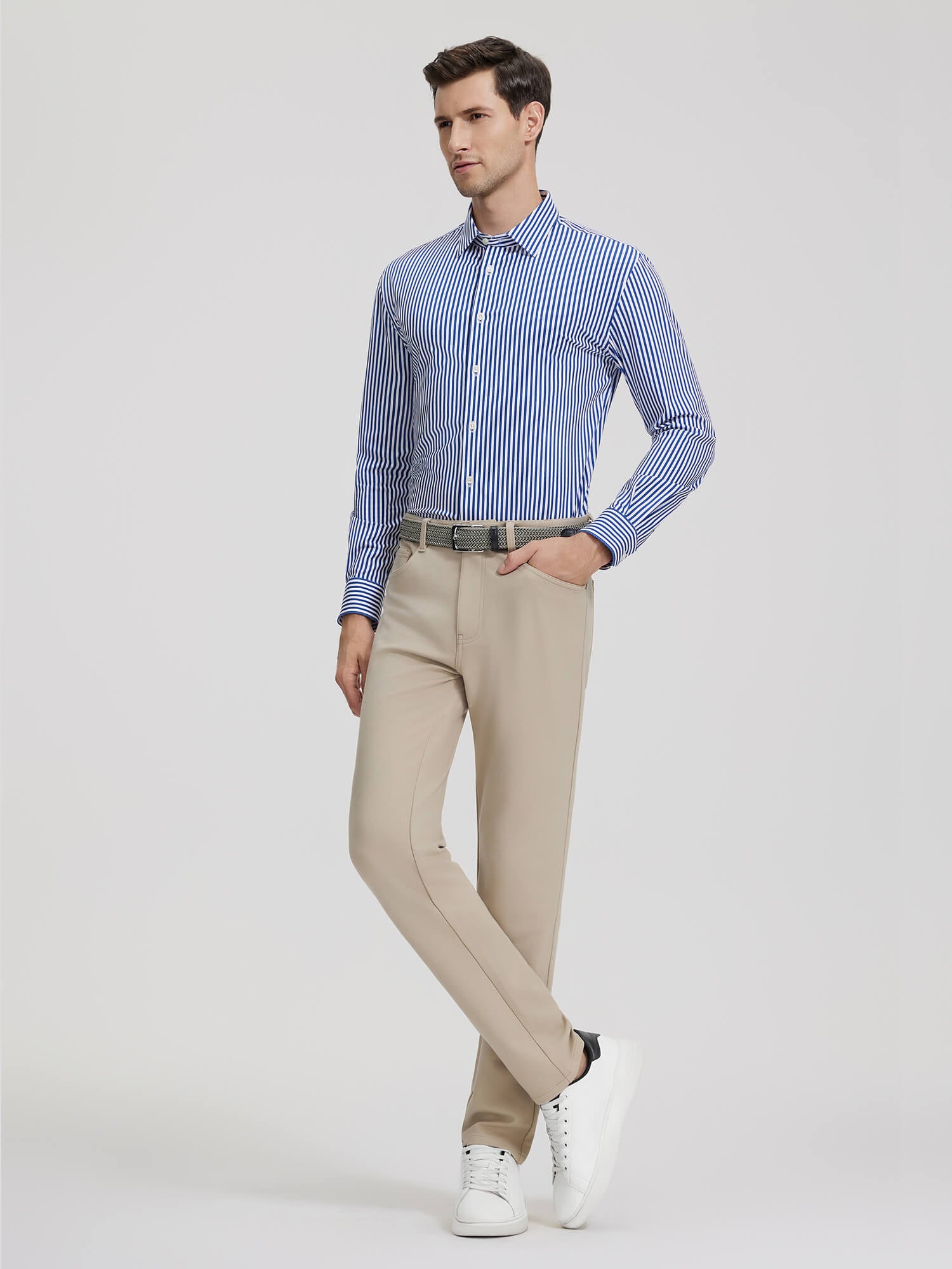 Desert Khaki Stretch Casual Pants-Own Dream Shirts-Dress Shirts for Men