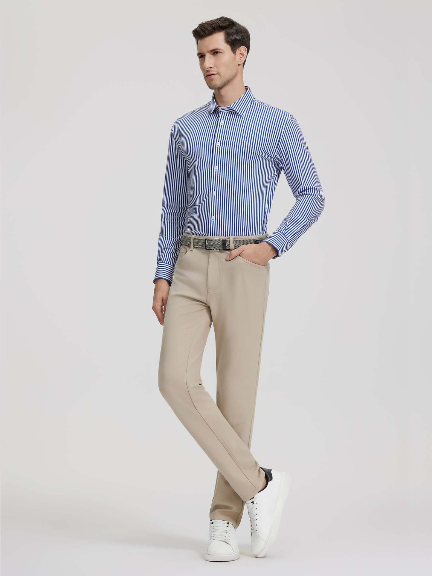 Desert Khaki Stretch Casual Pants-OWN DREAM Shirts
