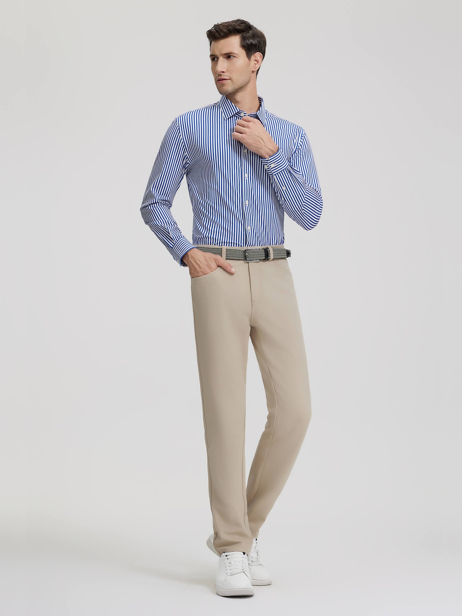 Desert Khaki Stretch Casual Pants-Own Dream Shirts-Dress Shirts for Men