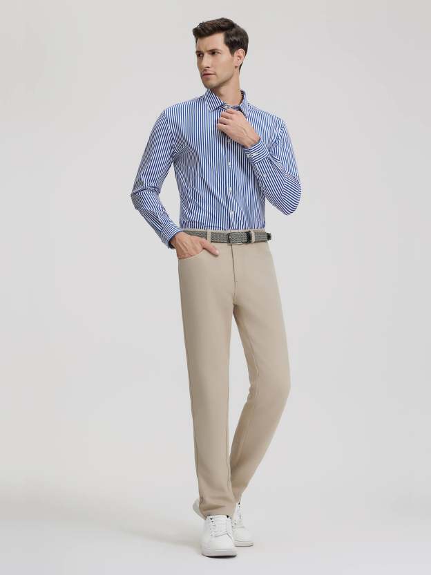 Desert Khaki Stretch Casual Pants-OWN DREAM Shirts