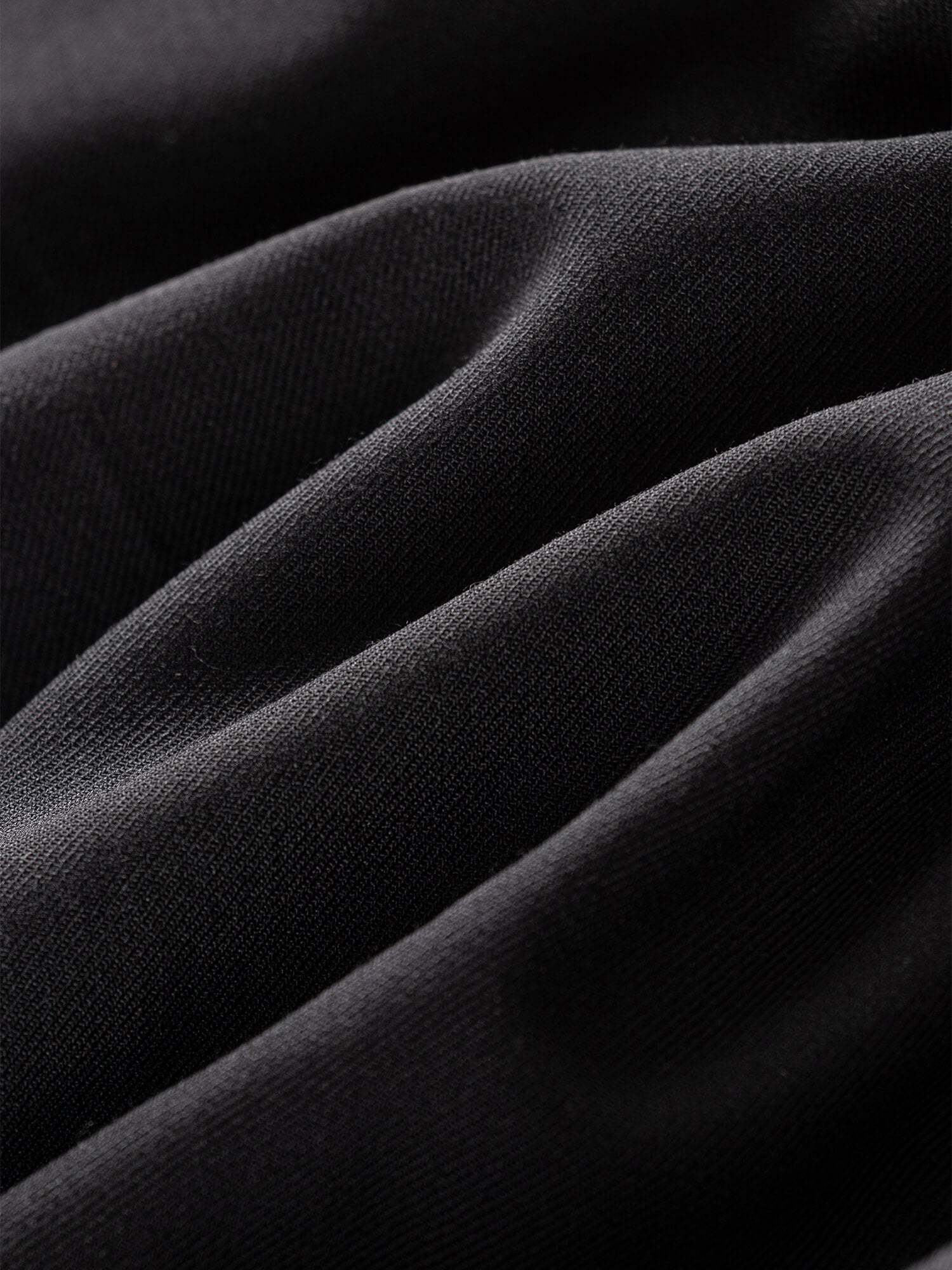 High-Knit Black Wool Stretch Suit Pants-OWN DREAM Shirts