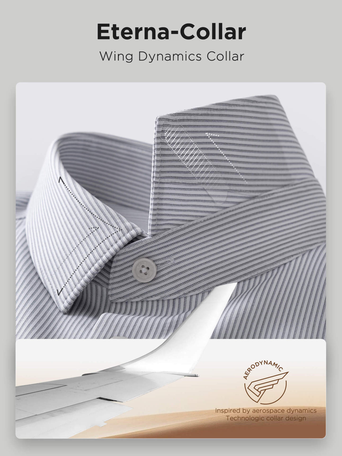 Drift Gray Striped High-Stretch Shirt