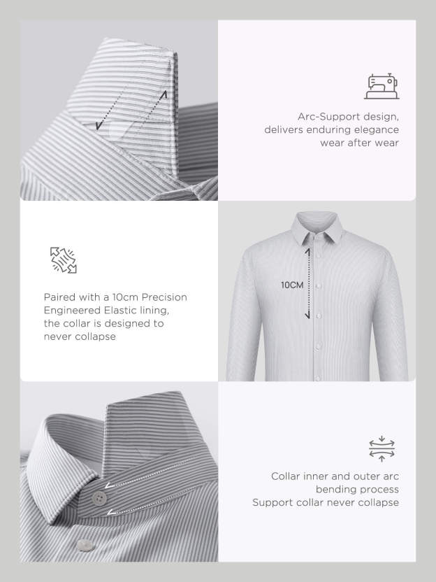 Drift Gray Striped High-Stretch Shirt