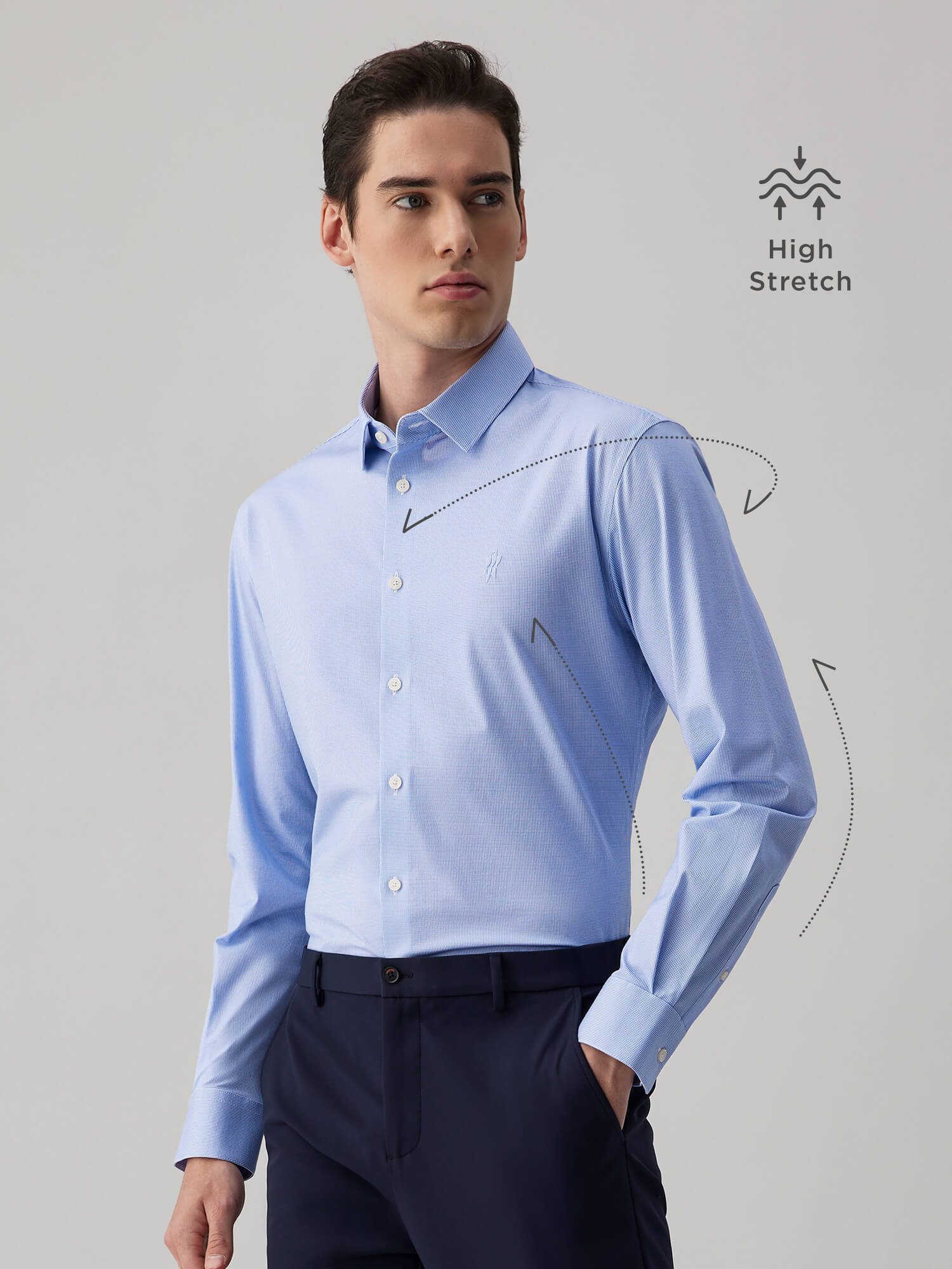 Sapphire Blue High-Stretch Shirt
