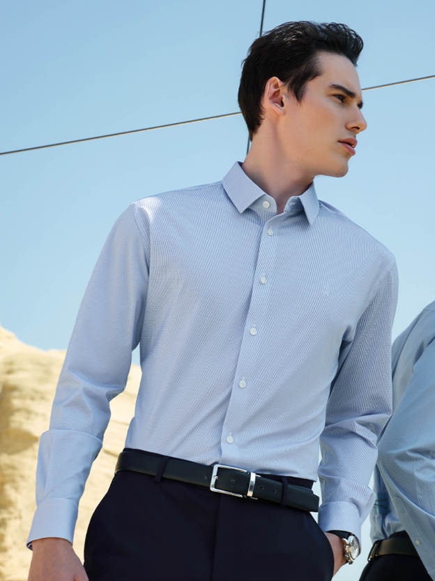 Sapphire Blue High-Stretch Shirt -Own Dream Shirts-Dress Shirts for Men