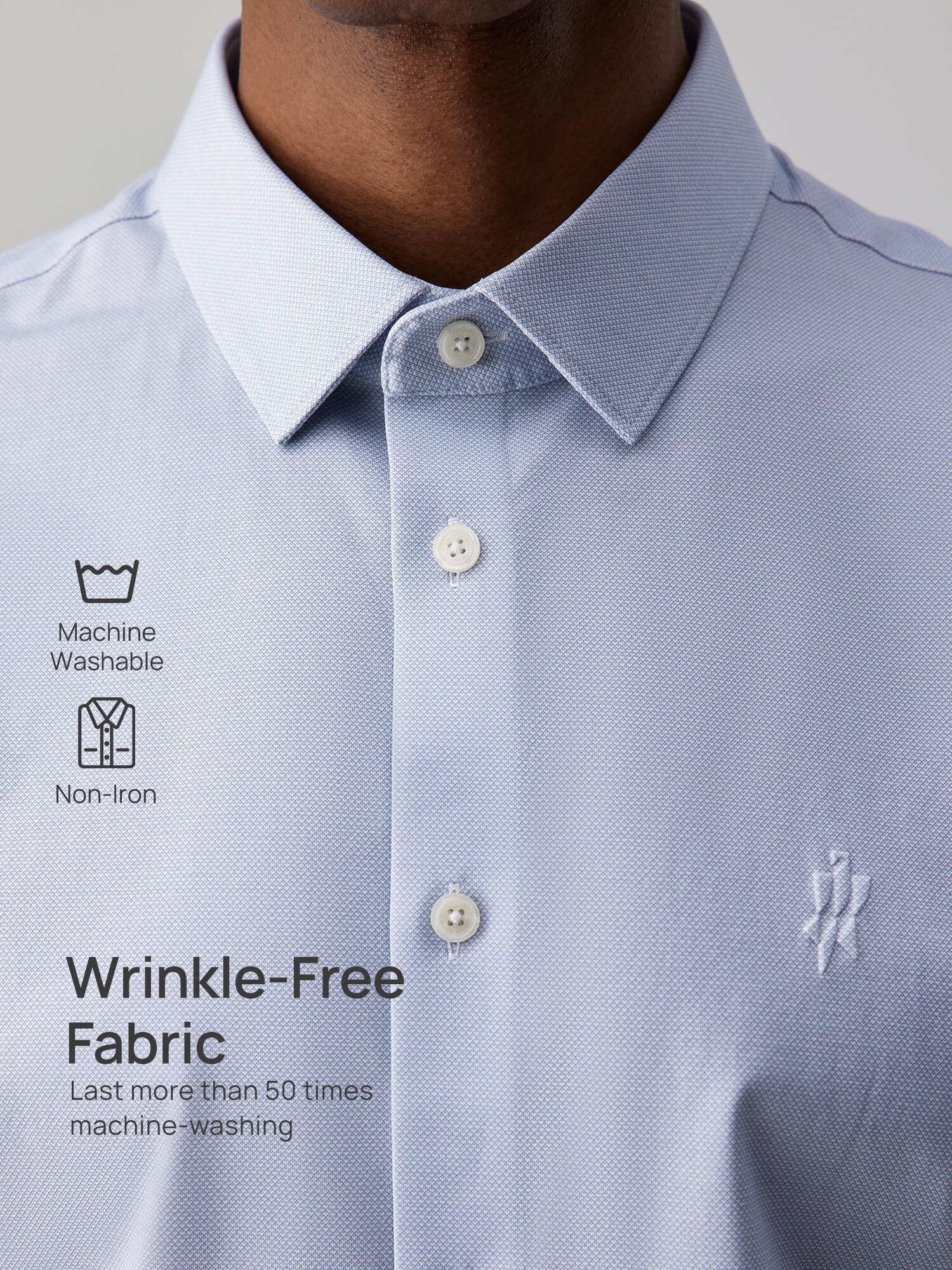 Crystal Blue High-Stretch Shirt