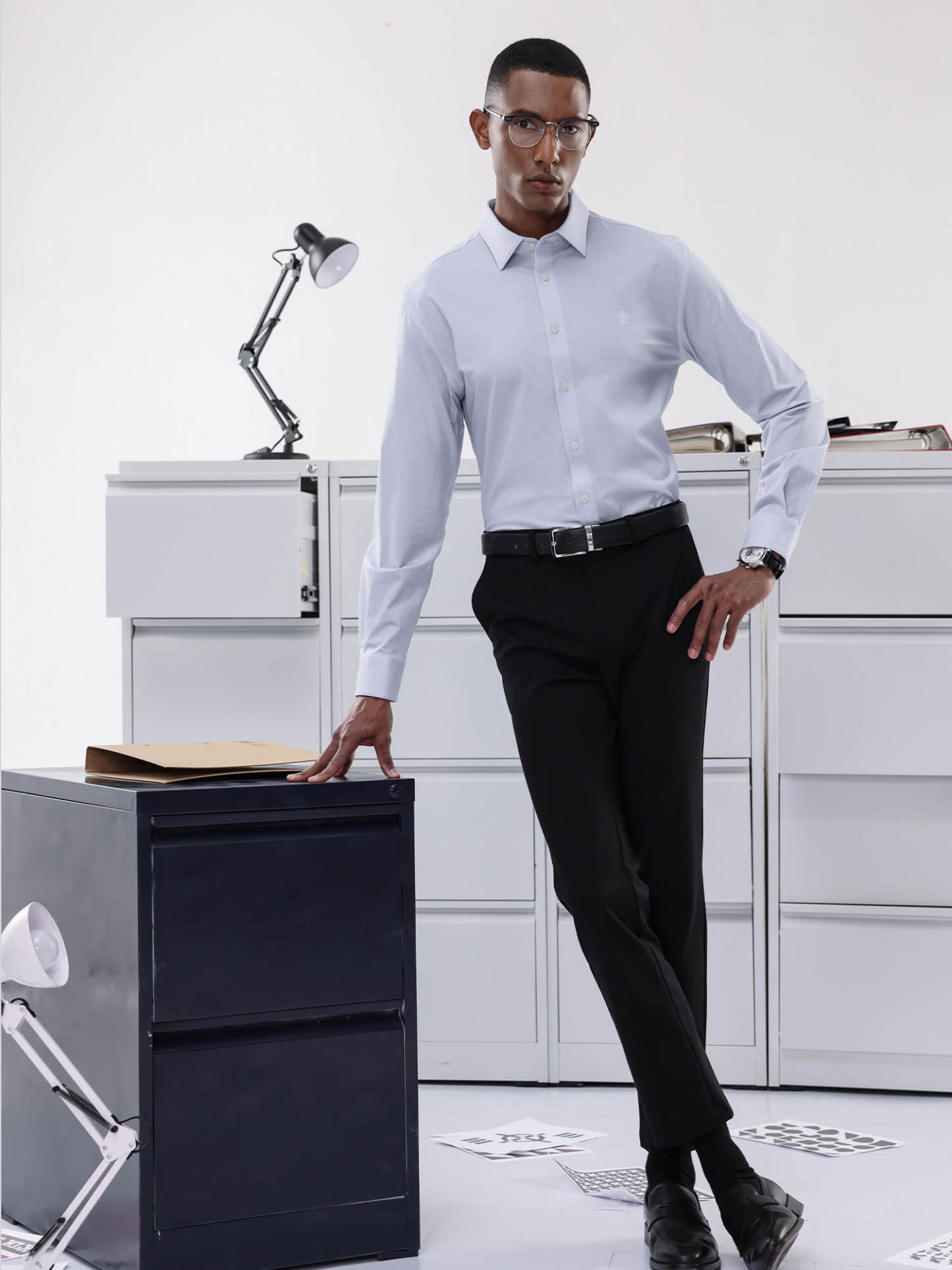 Crystal Blue High-Stretch Shirt