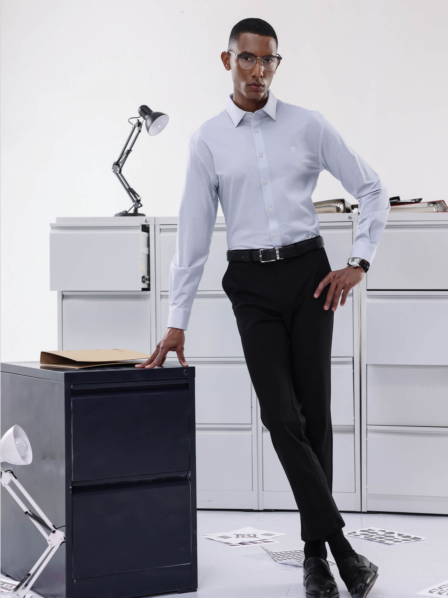Crystal Blue High-Stretch Shirt