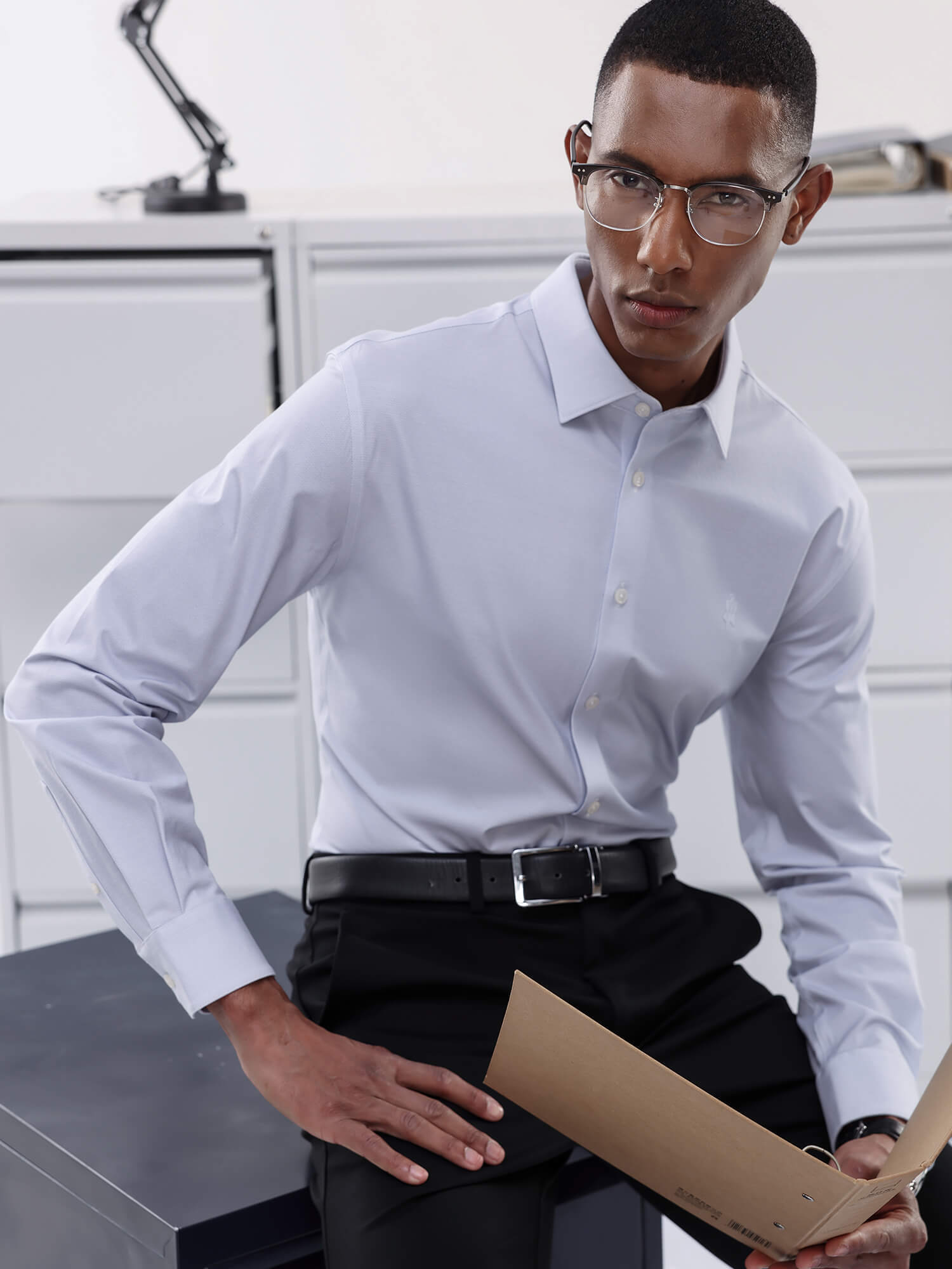 Crystal Blue High-Stretch Shirt