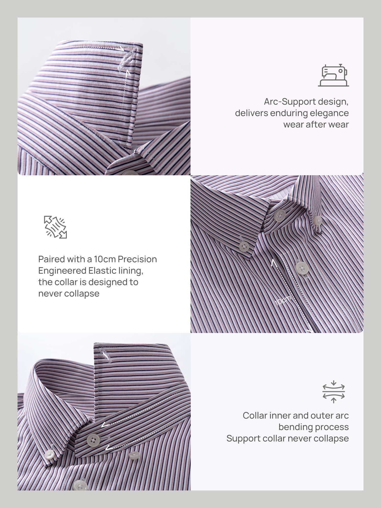 Waterfall Glow Striped High-Stretch Shirt
