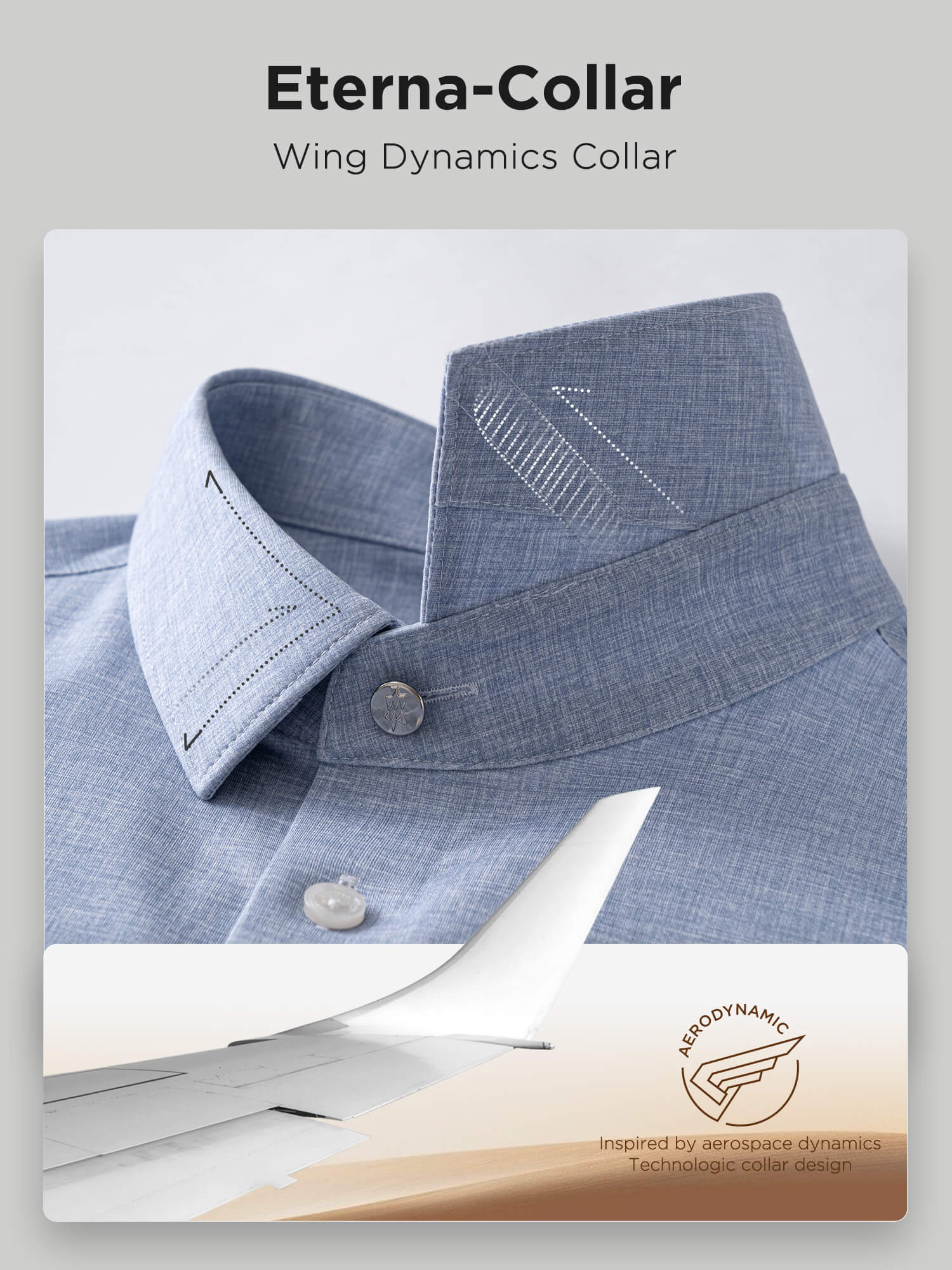 Meridian Gray High-Stretch Shirt -Own Dream Shirts-Dress Shirts for Men