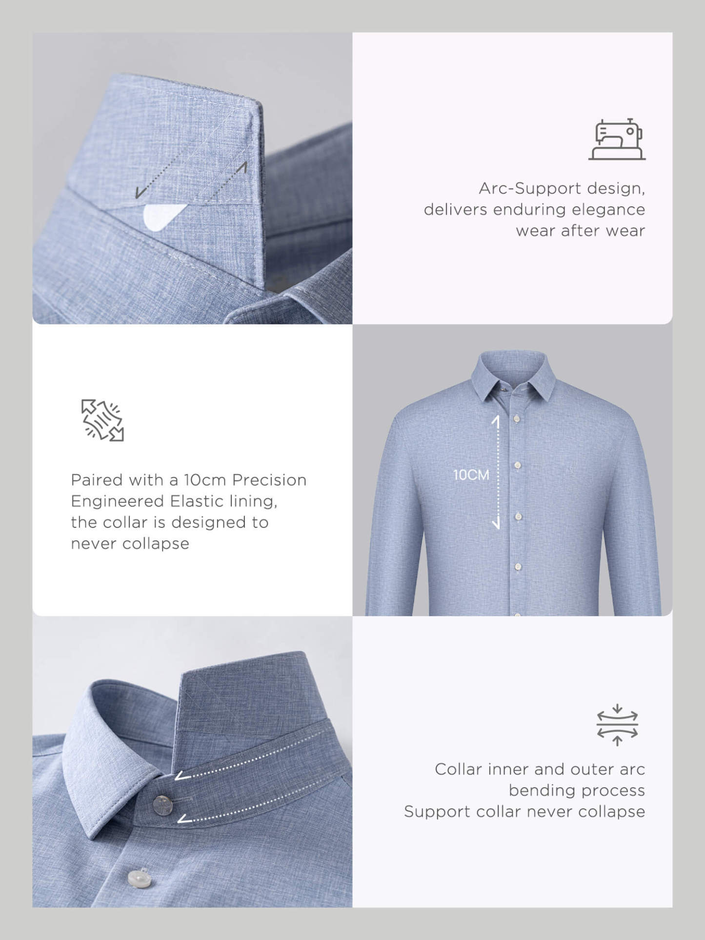 Meridian Gray High-Stretch Shirt