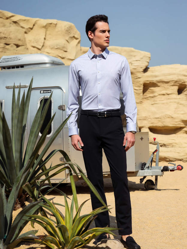 Meridian Gray High-Stretch Shirt 