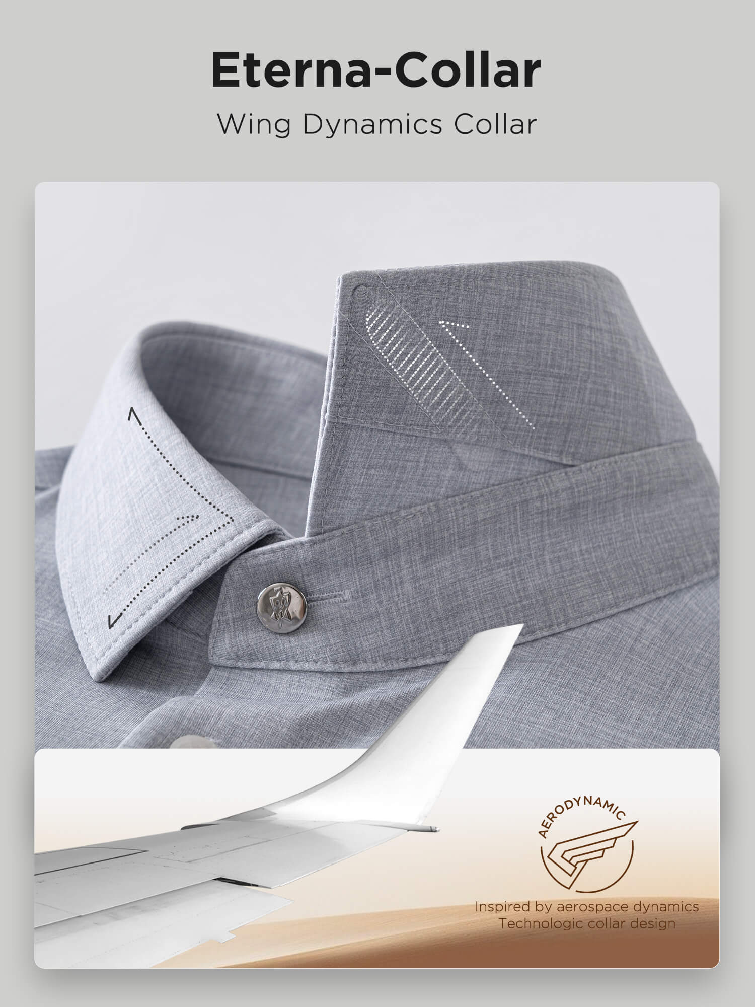 Moonrock Gray High-Stretch Shirt -Own Dream Shirts-Dress Shirts for Men