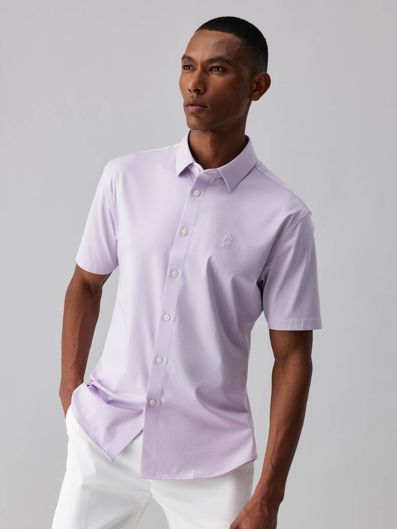 Jade J30 Royal Violet High-Stretch Short-Sleeve Shirt