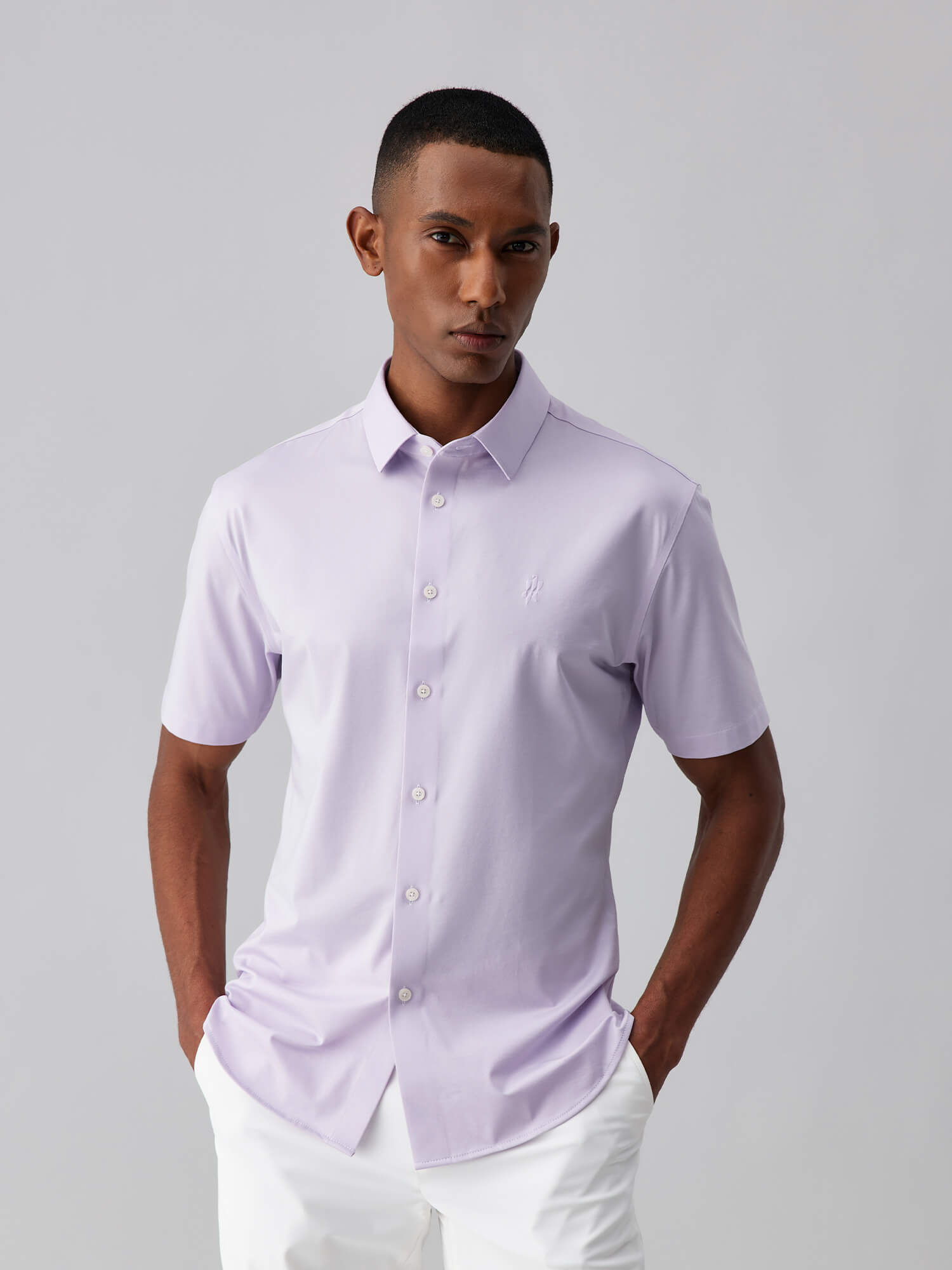 Jade J30 Royal Violet High-Stretch Short-Sleeve Shirt