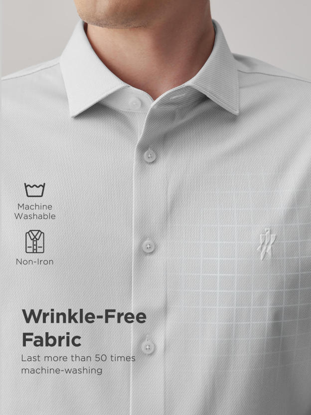 Frost Grey Silk High-Stretch Shirt