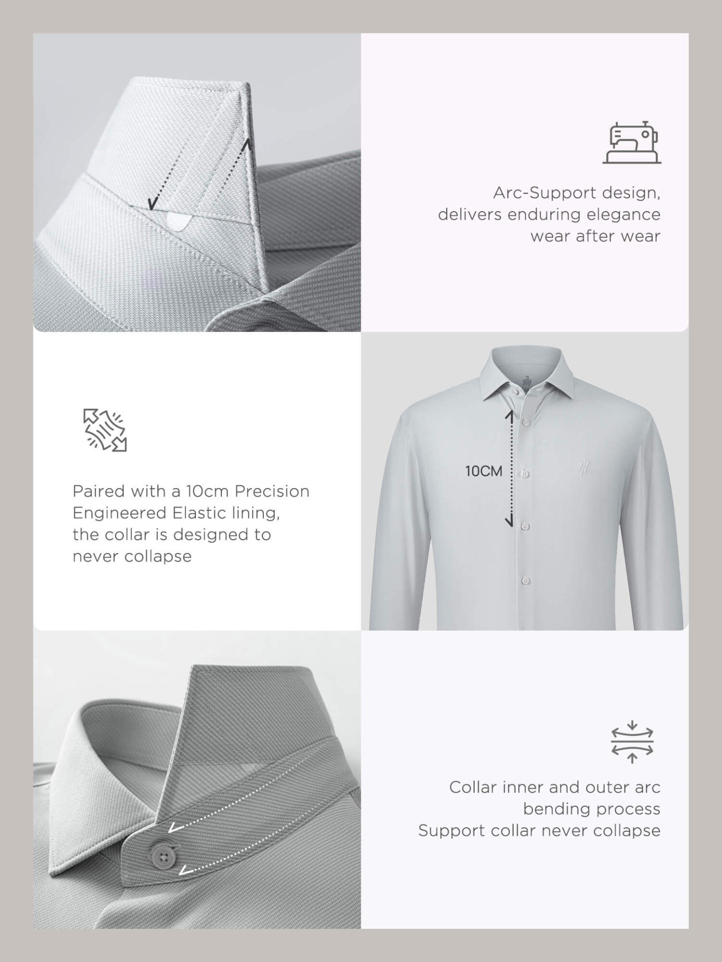 Frost Grey Silk High-Stretch Shirt