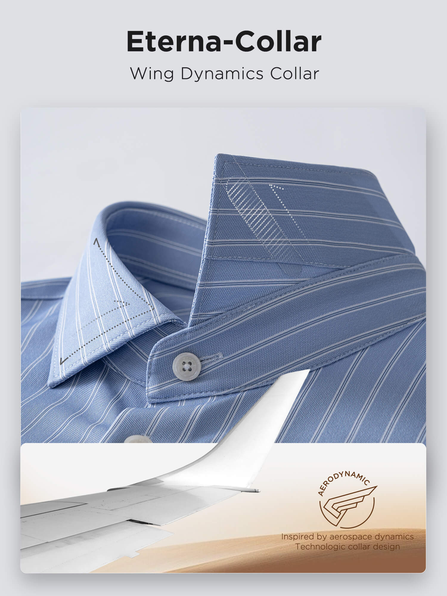 Blue Striped Silk High-Stretch Shirt