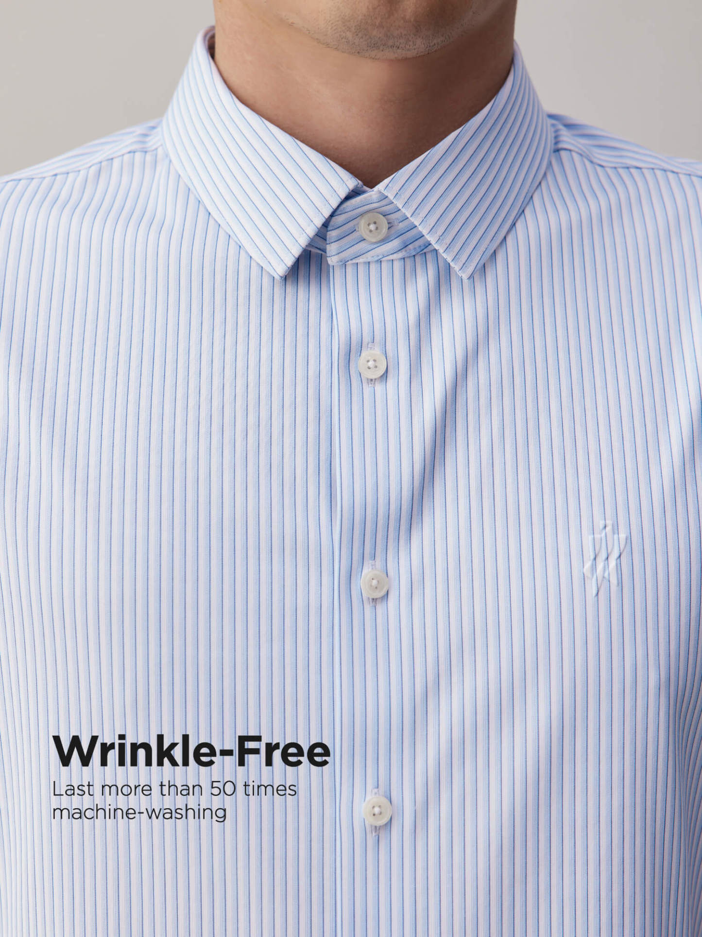 Navy Stripe High-Stretch Shirt