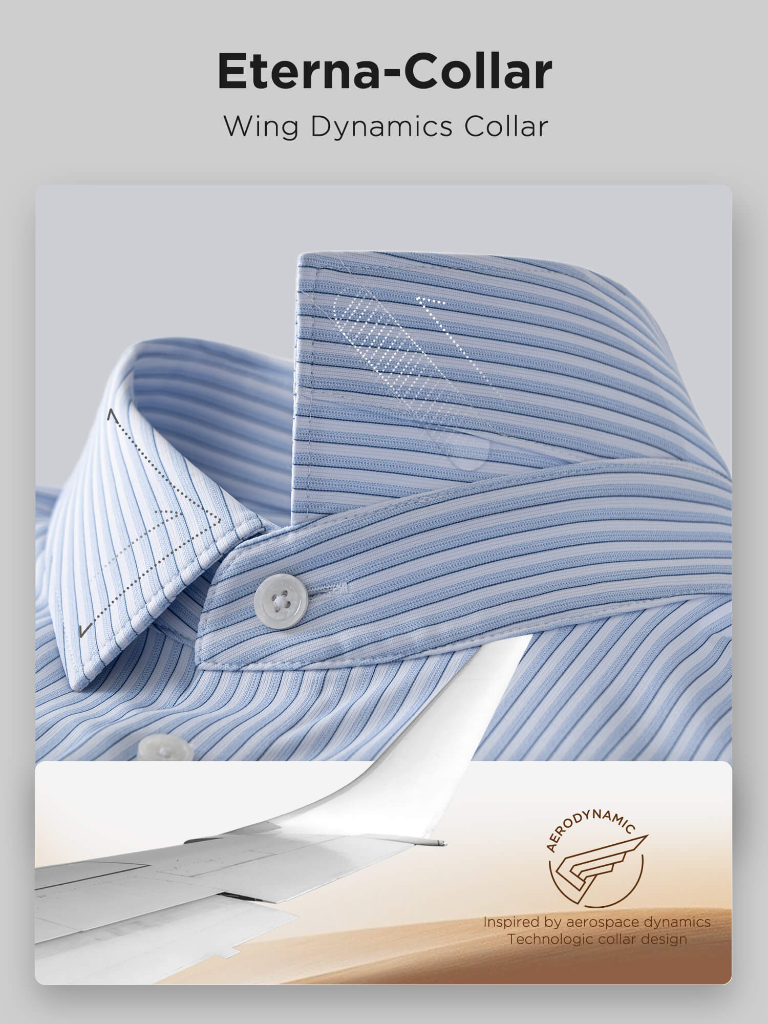Navy Stripe High-Stretch Shirt