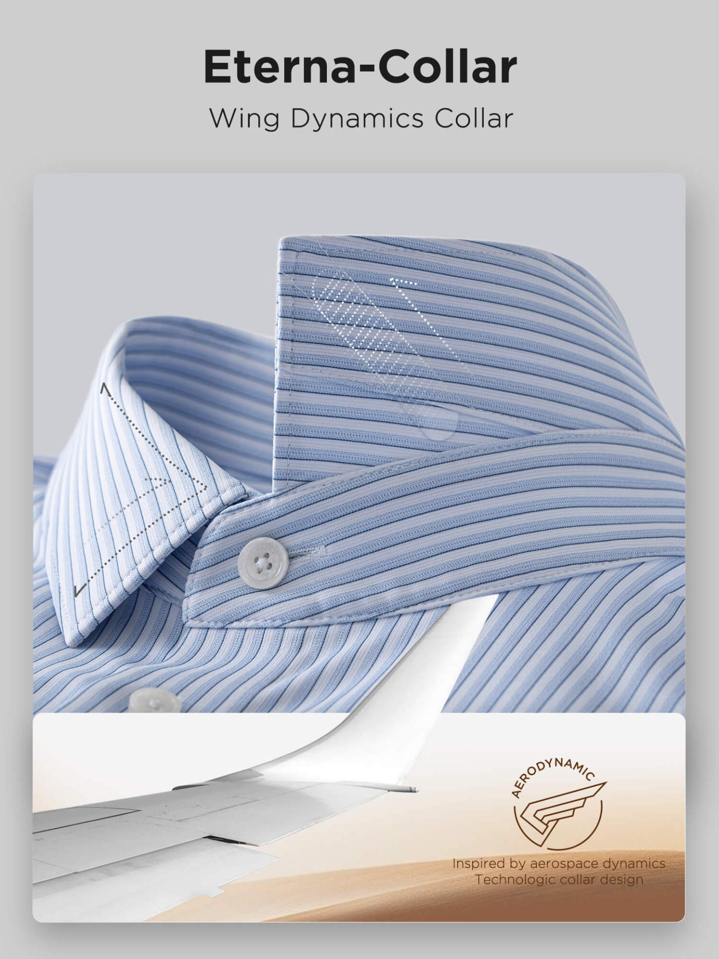 Navy Stripe High-Stretch Shirt