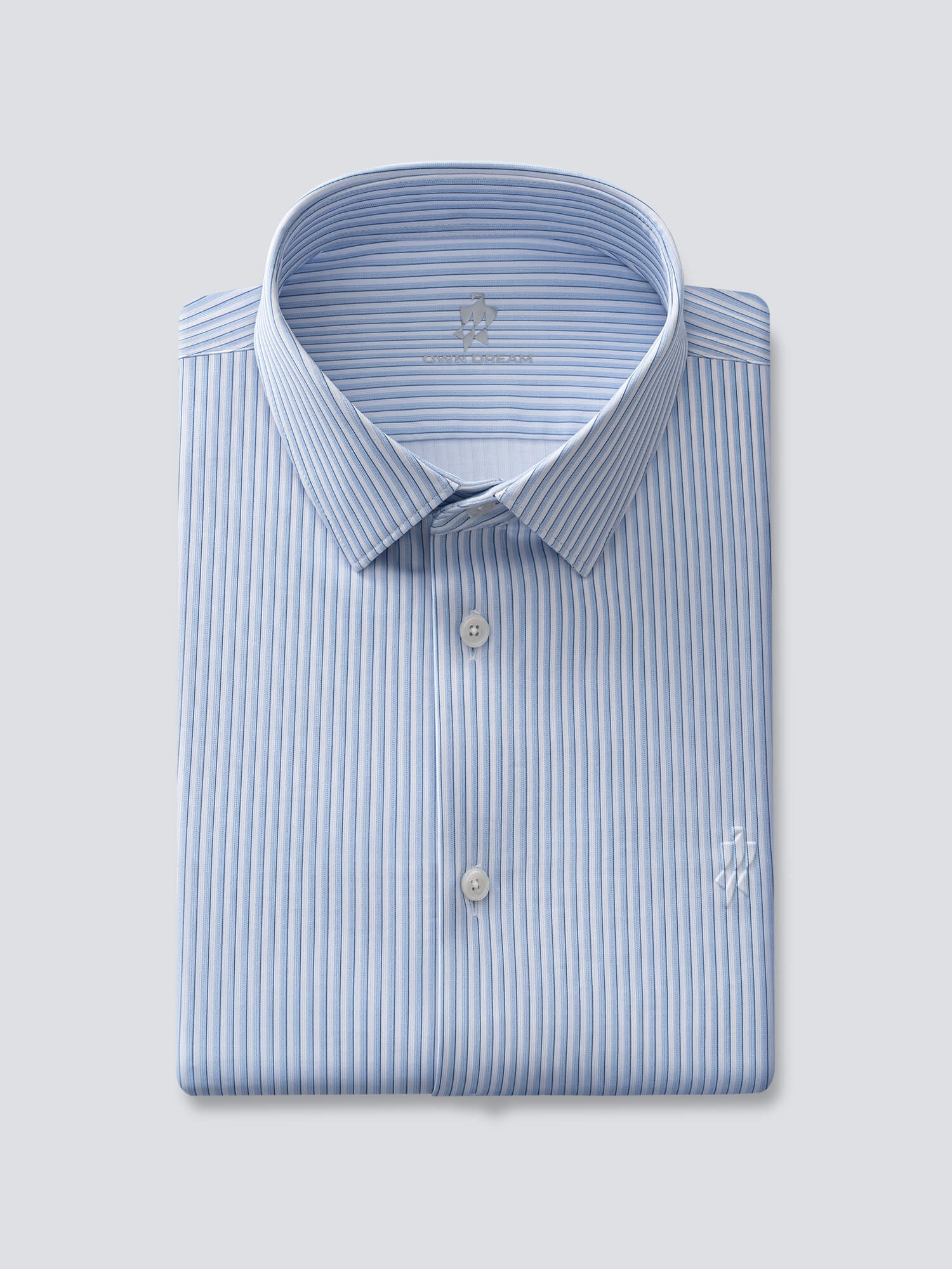 Navy Stripe High-Stretch Shirt