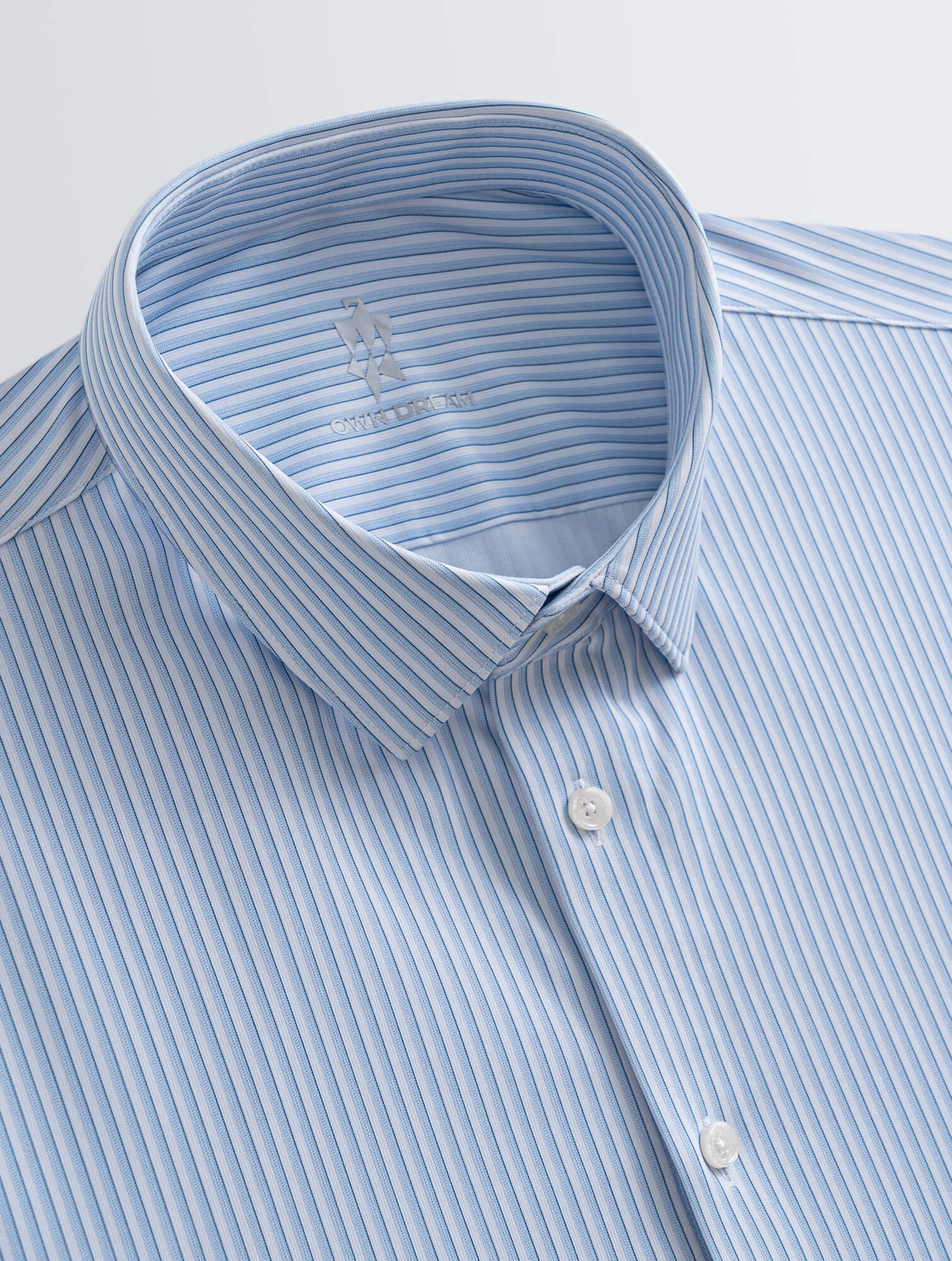 Navy Stripe High-Stretch Shirt