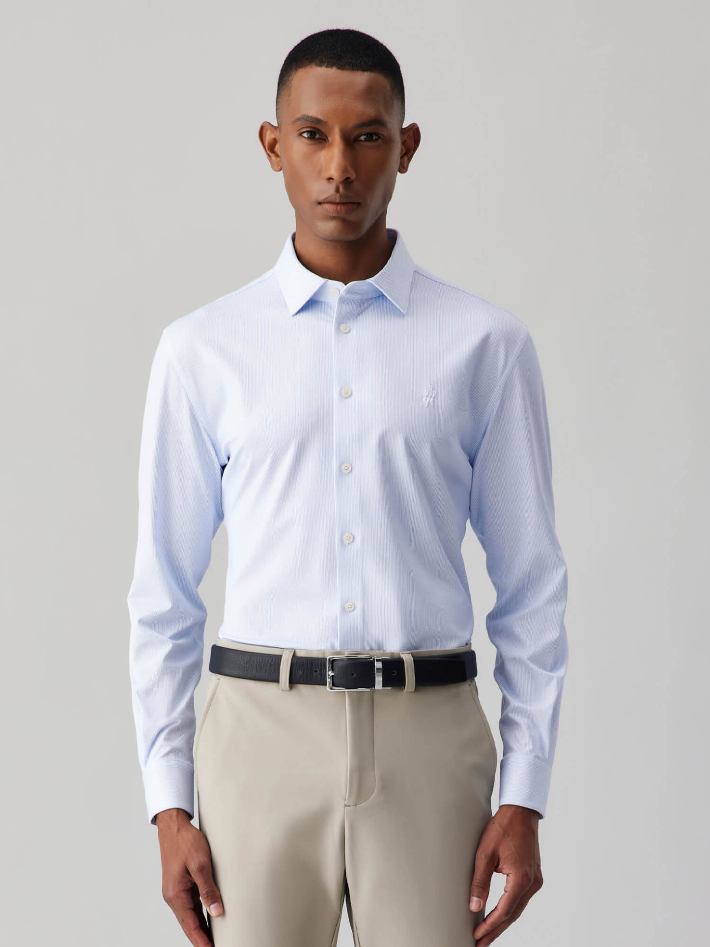Royal Blue Luminous Silk High-Stretch Shirt